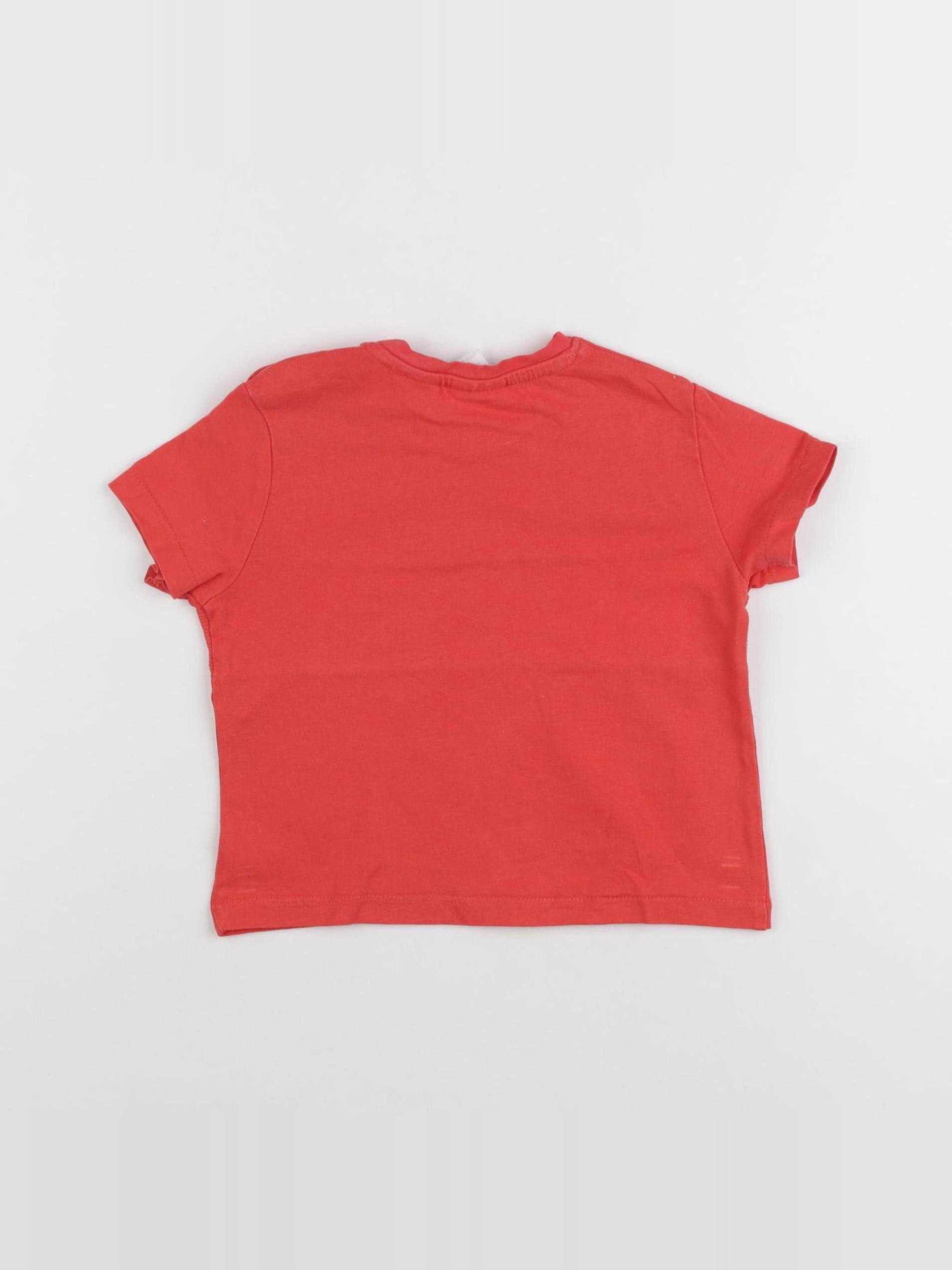 Zara - tee-shirt rouge - 6/9 mois