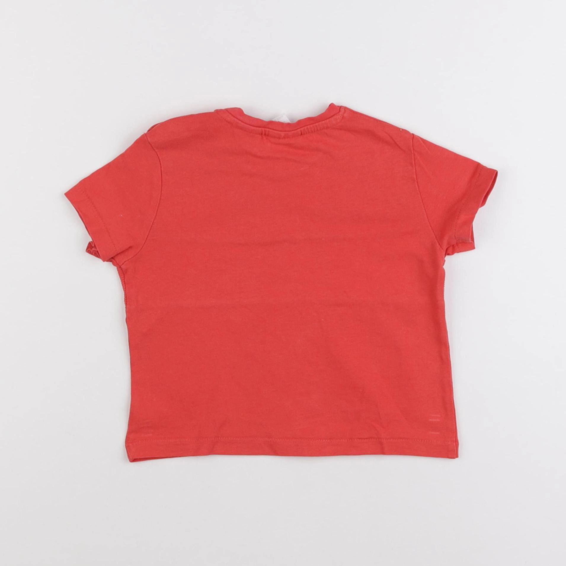 Zara - tee-shirt rouge - 6/9 mois