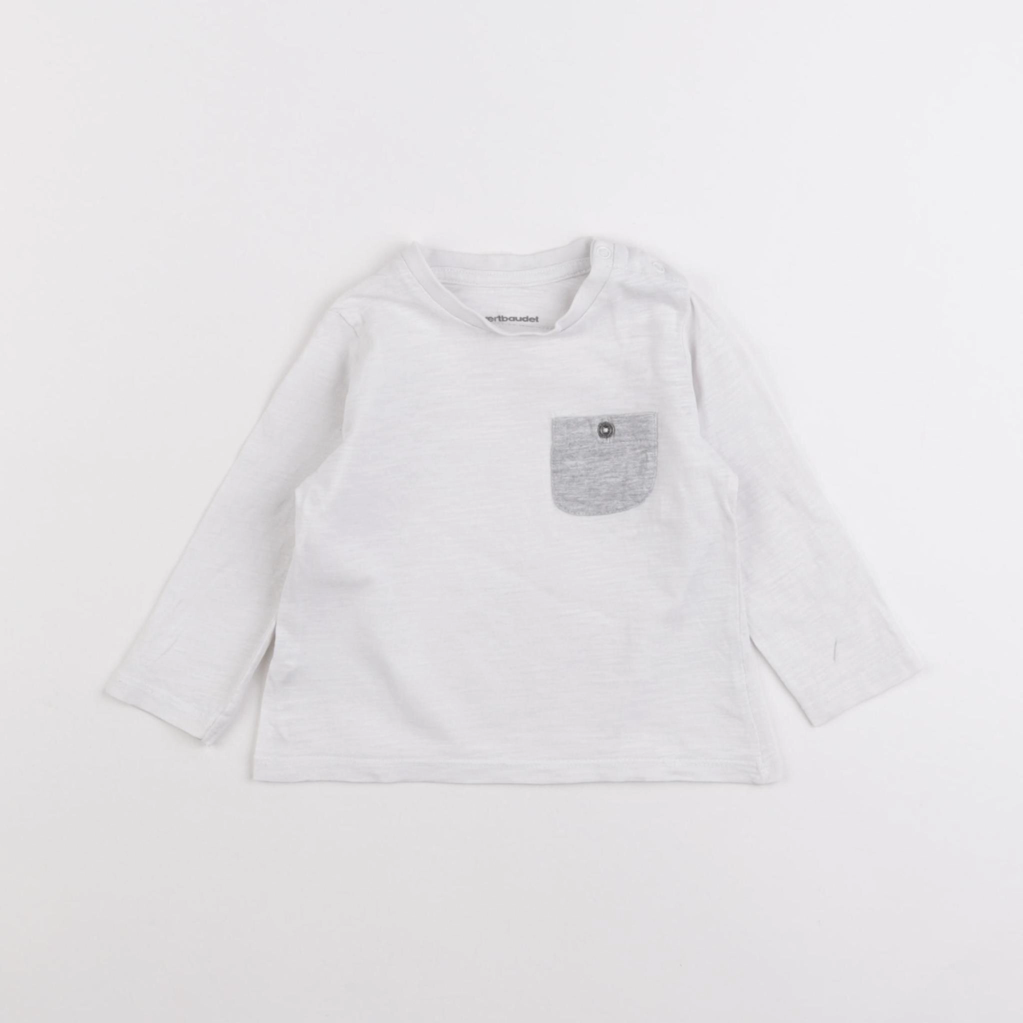 Vertbaudet - tee-shirt blanc - 12 mois