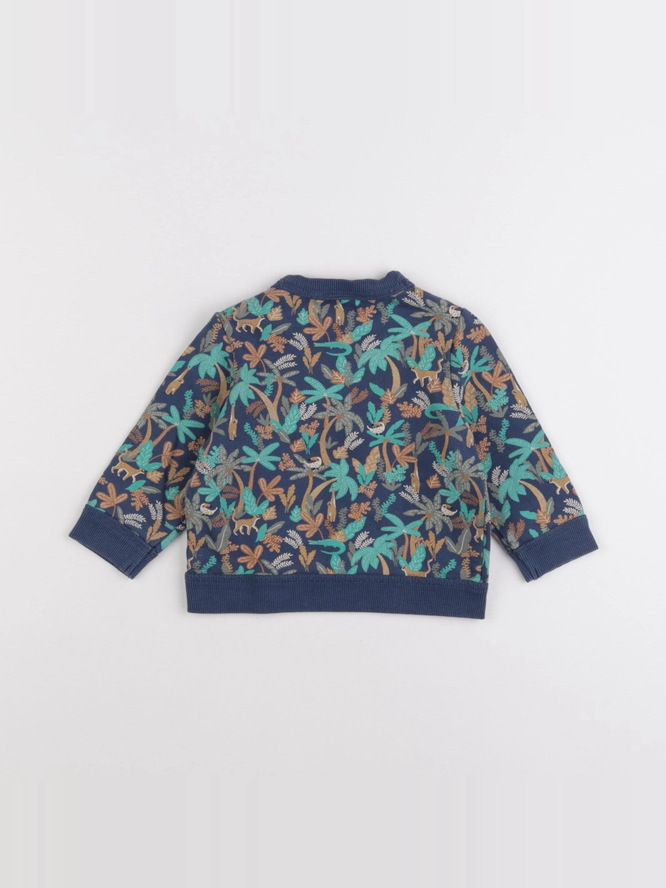 Tape à l'oeil - sweat bleu - 12 mois