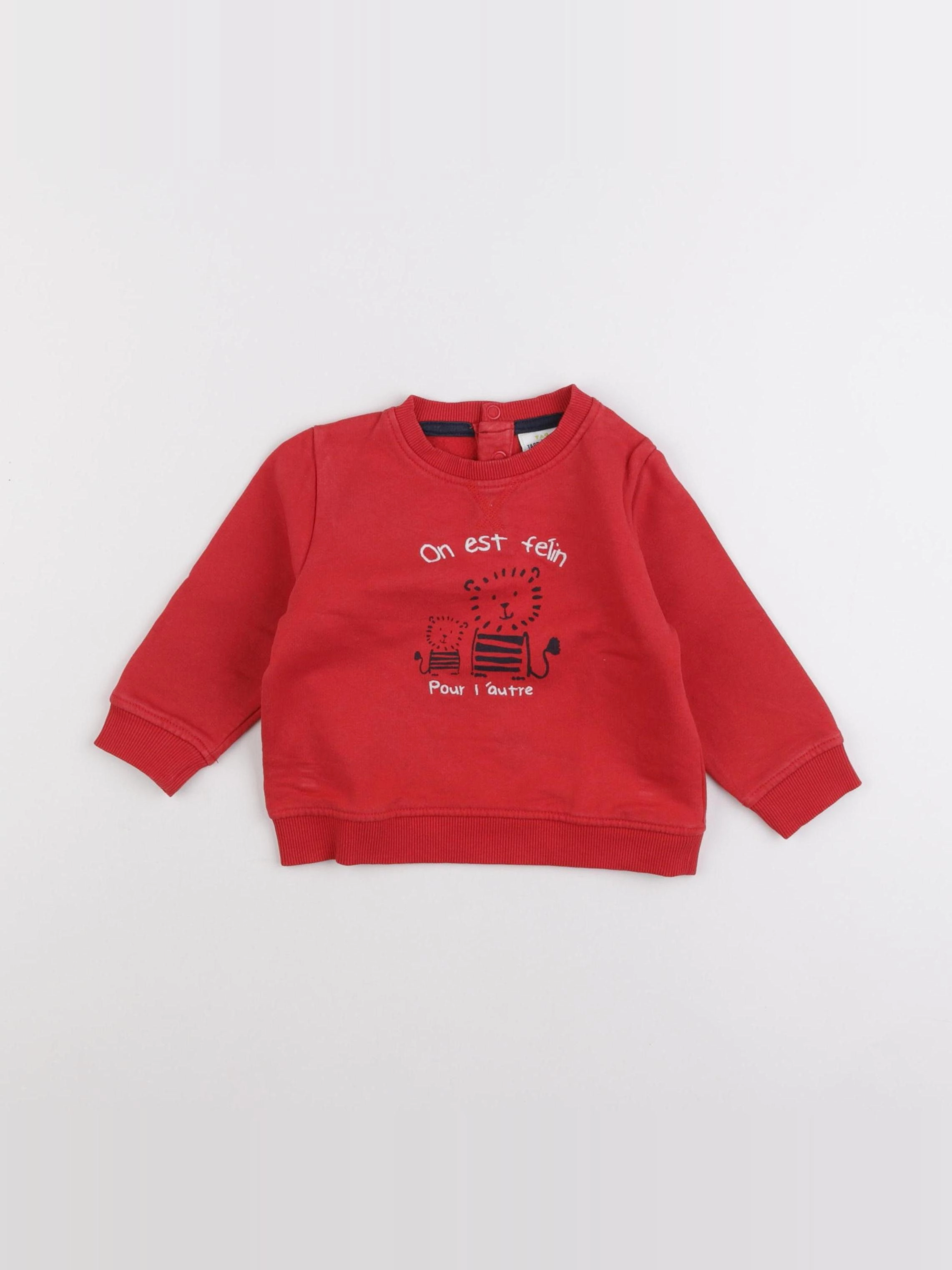 Tape à l'oeil - sweat rouge - 12 mois