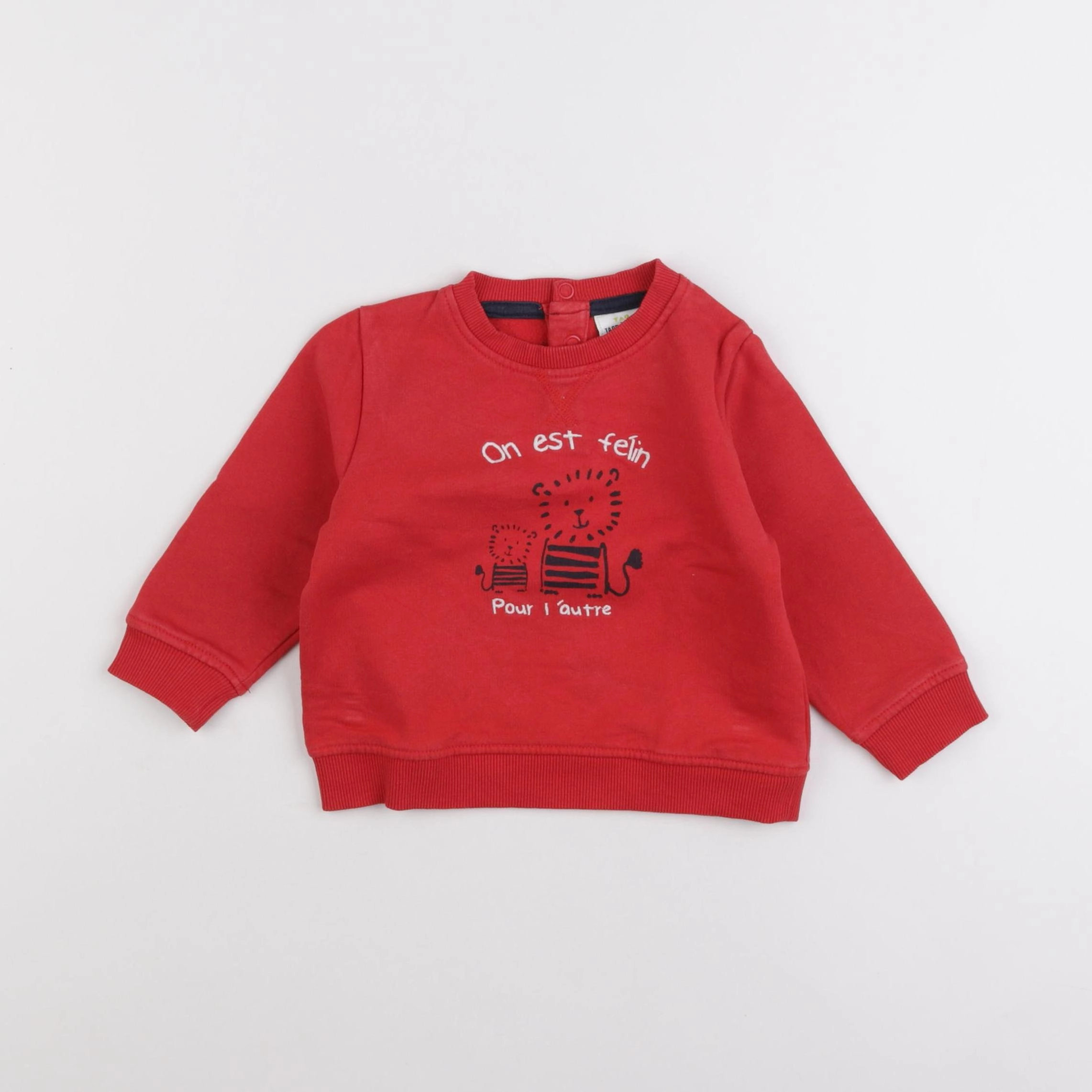 Tape à l'oeil - sweat rouge - 12 mois
