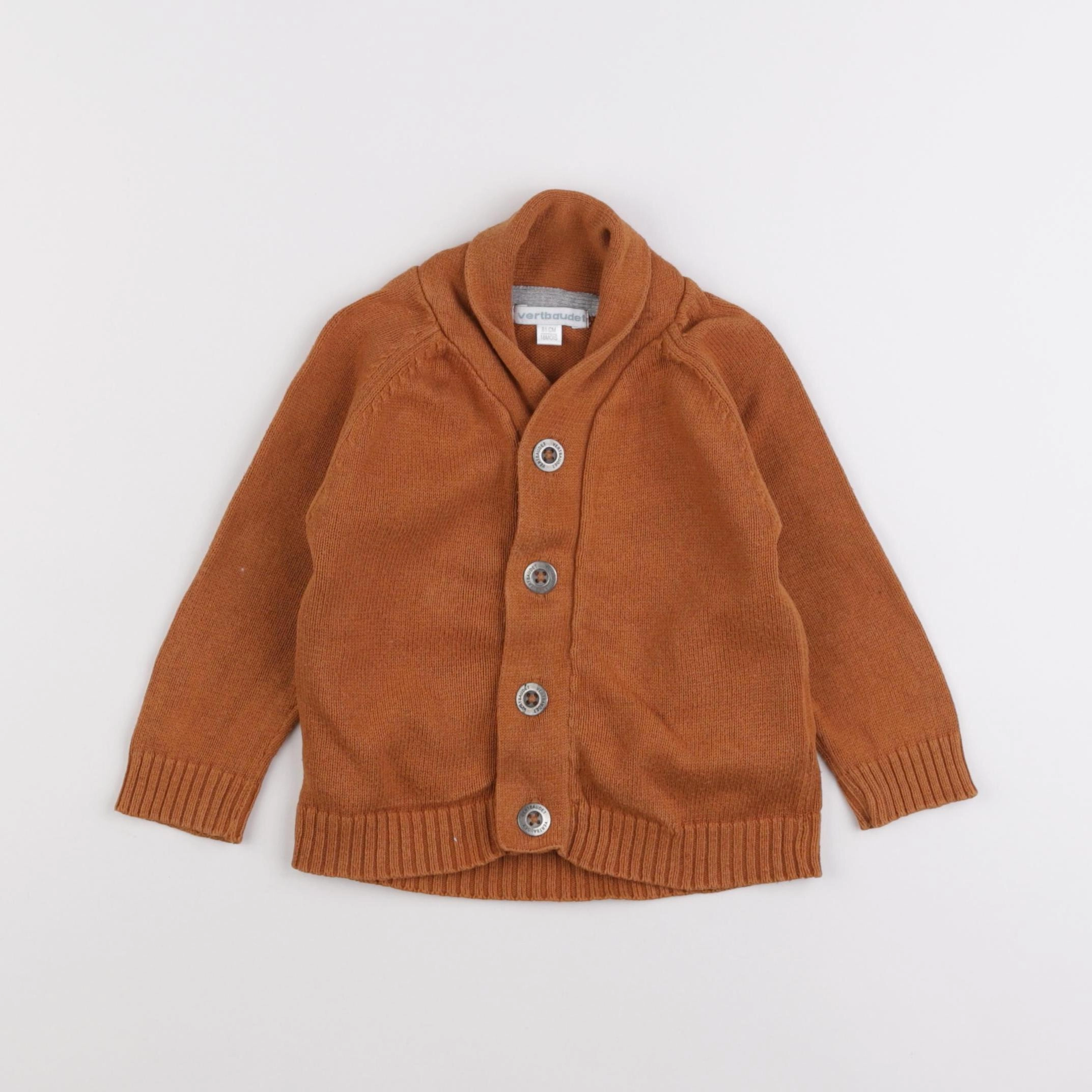 Vertbaudet - gilet marron - 18 mois