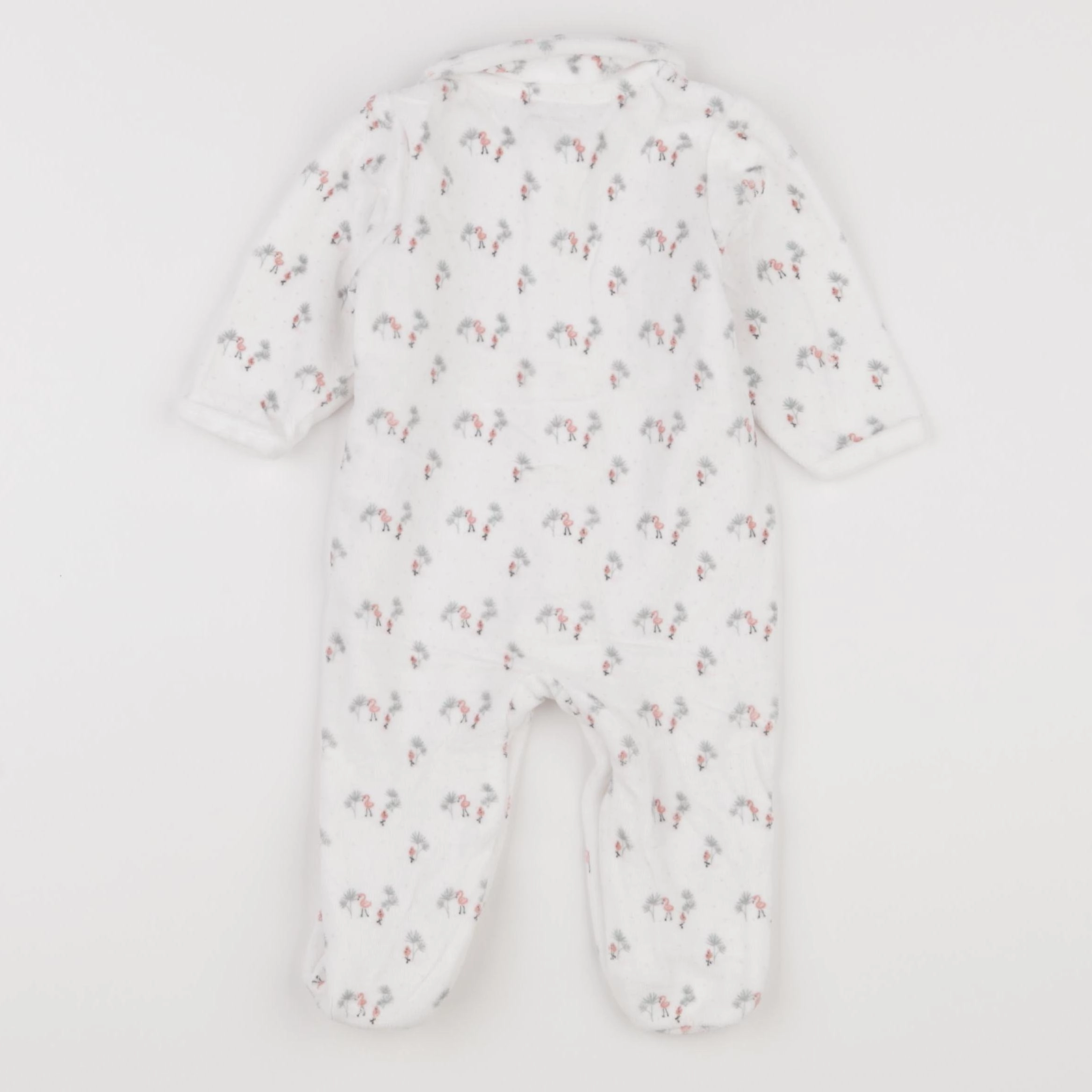 Vertbaudet - pyjama velours blanc - 6 mois