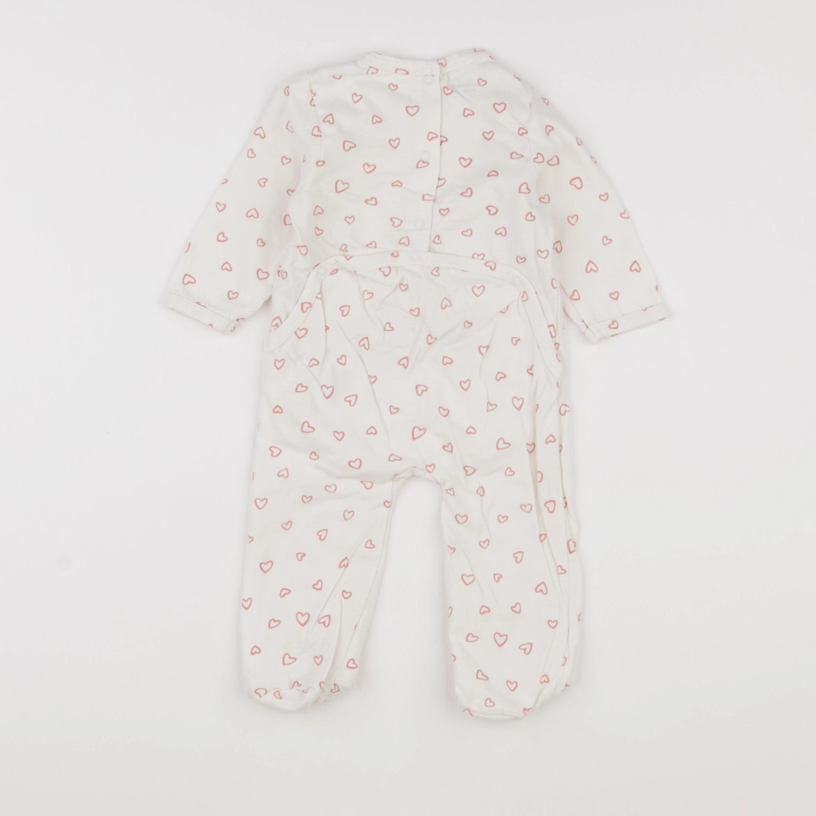 Vertbaudet - pyjama coton blanc - 9 mois