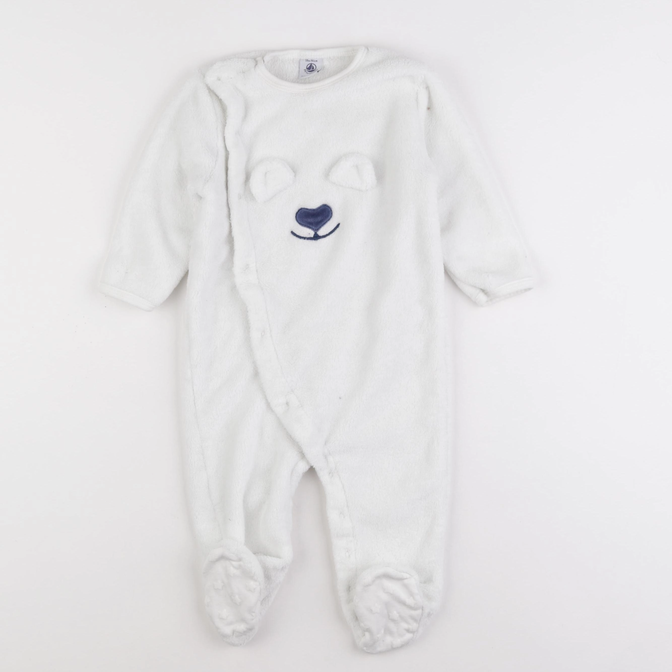 Petit Bateau - sur-pyjama blanc - 18 mois
