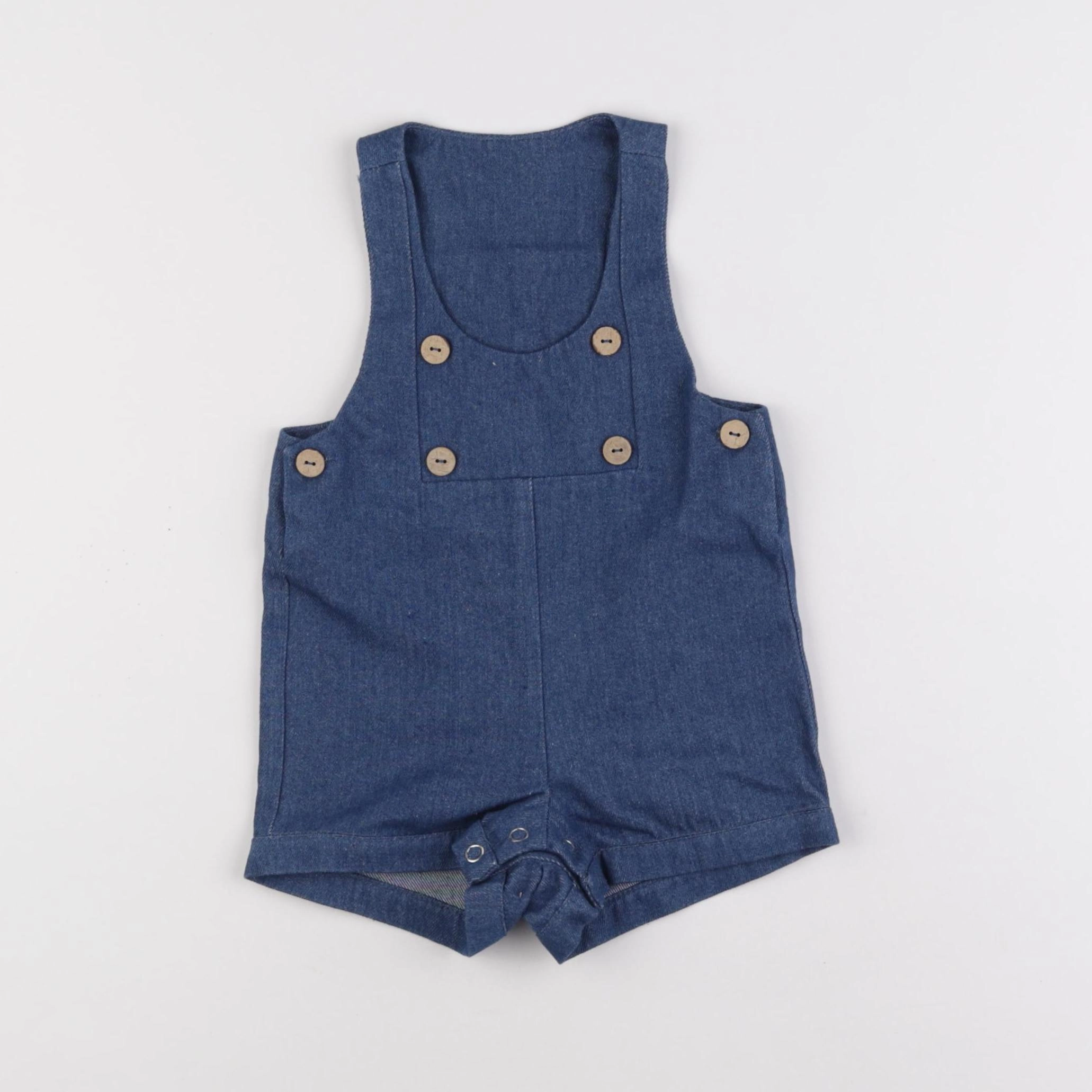 Frangin Frangine - combinaison bleu - 6/9 mois