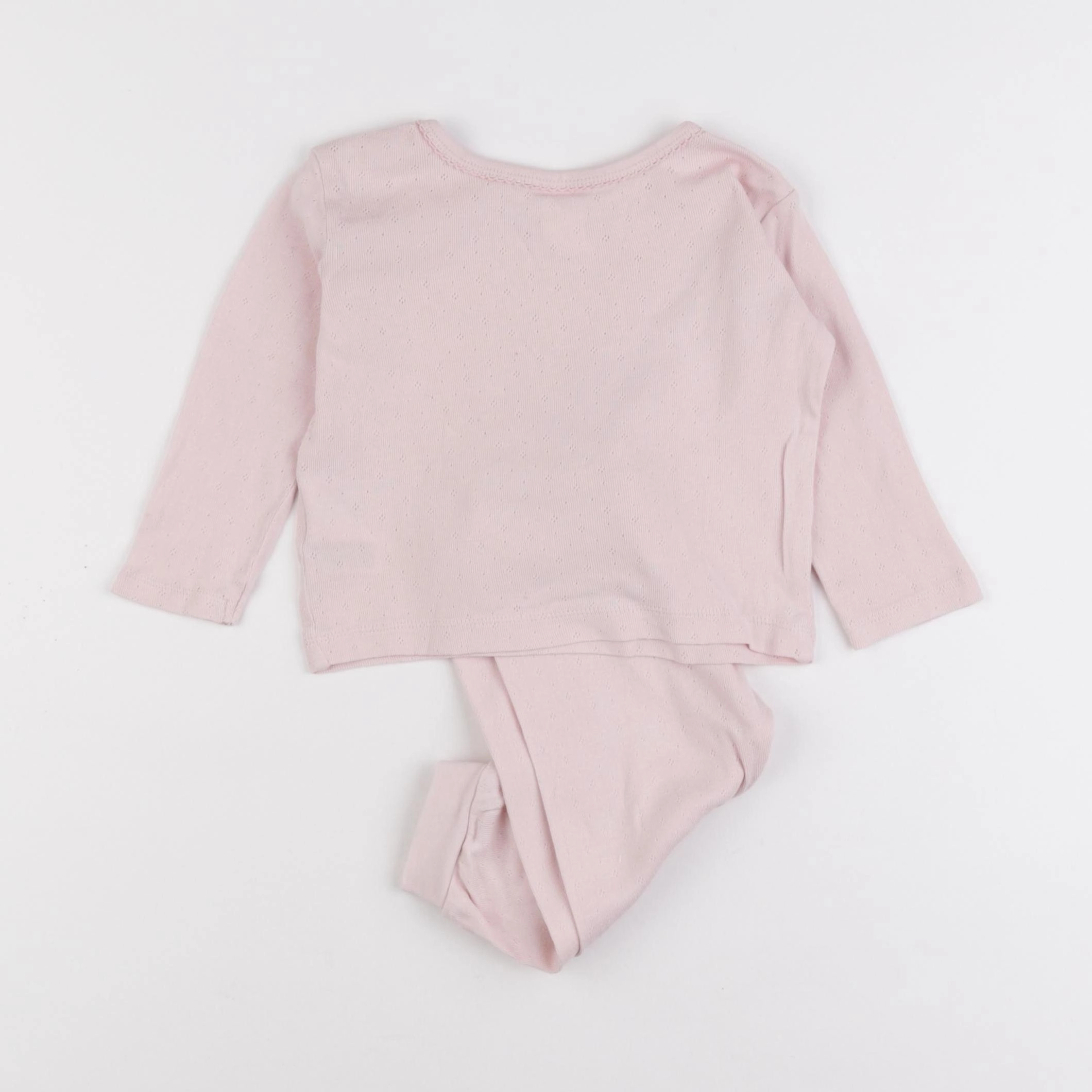 H&M - pyjama coton rose - 3/6 mois