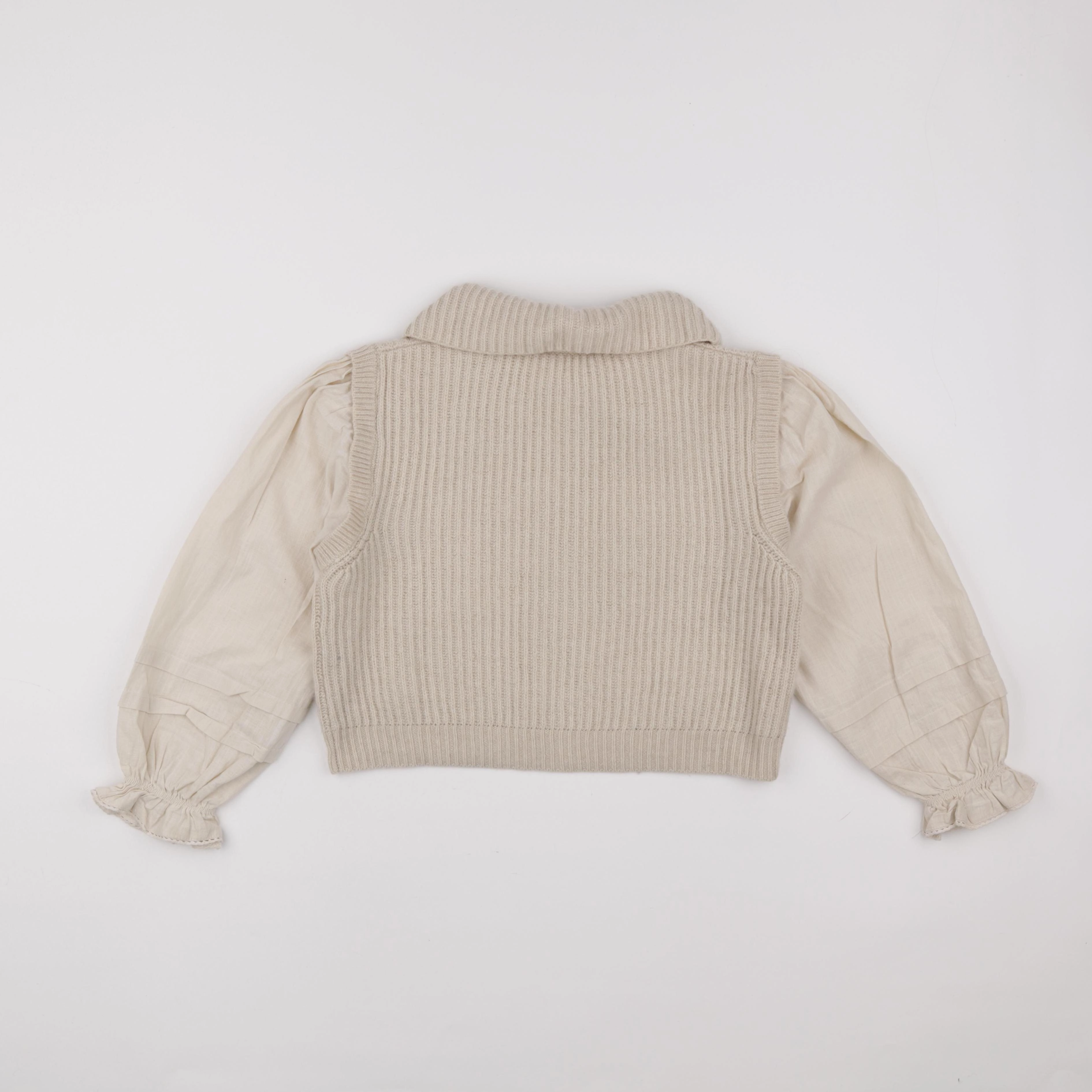 Monoprix - pull beige - 8 ans