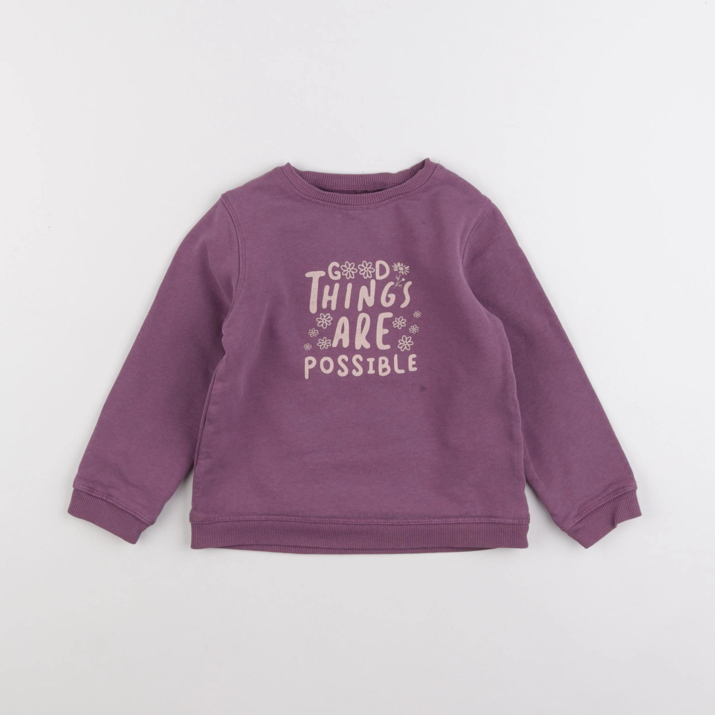 Vertbaudet - sweat violet - 4 ans