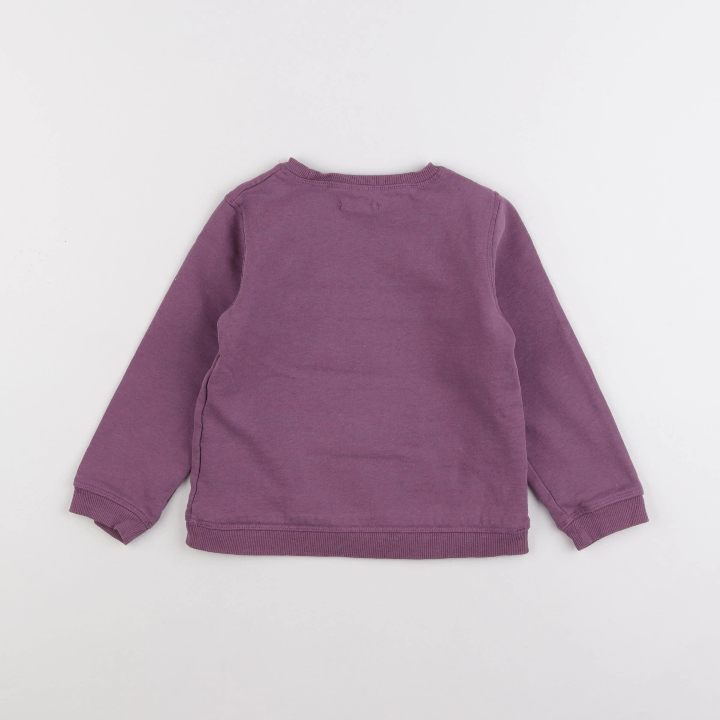 Vertbaudet - sweat violet - 4 ans