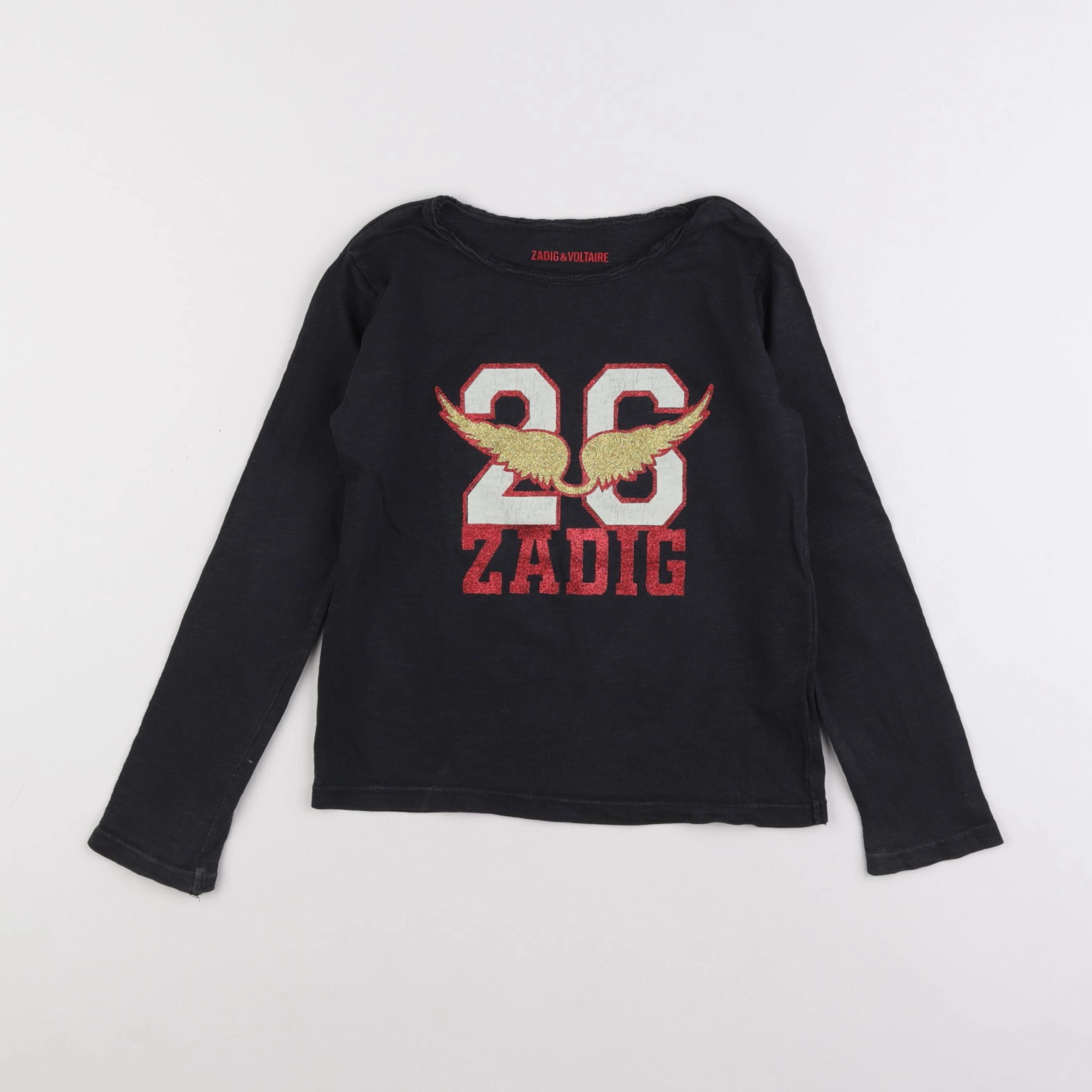 Zadig & Voltaire - tee-shirt or, noir - 6 ans