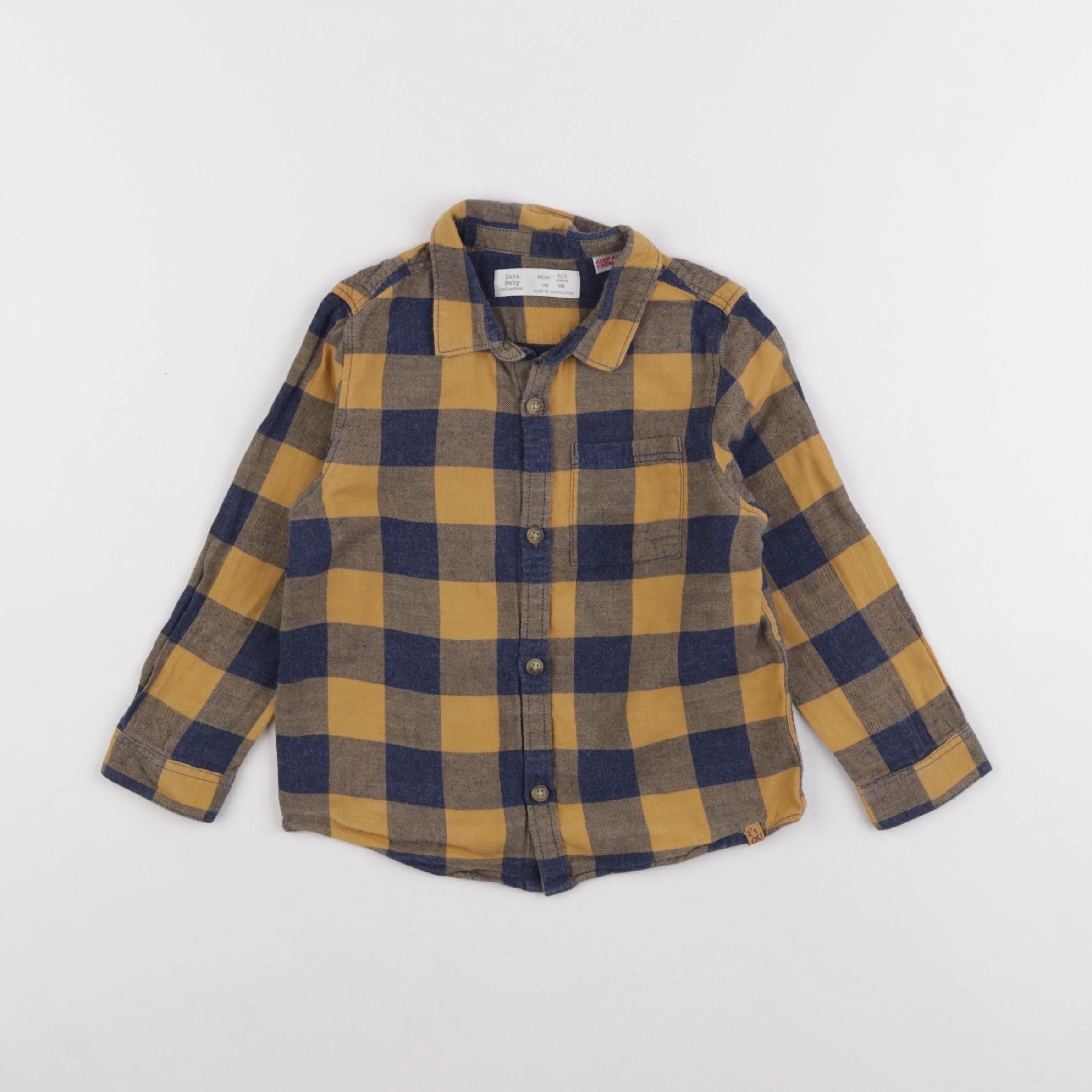 Zara - chemise multicolore - 2/3 ans