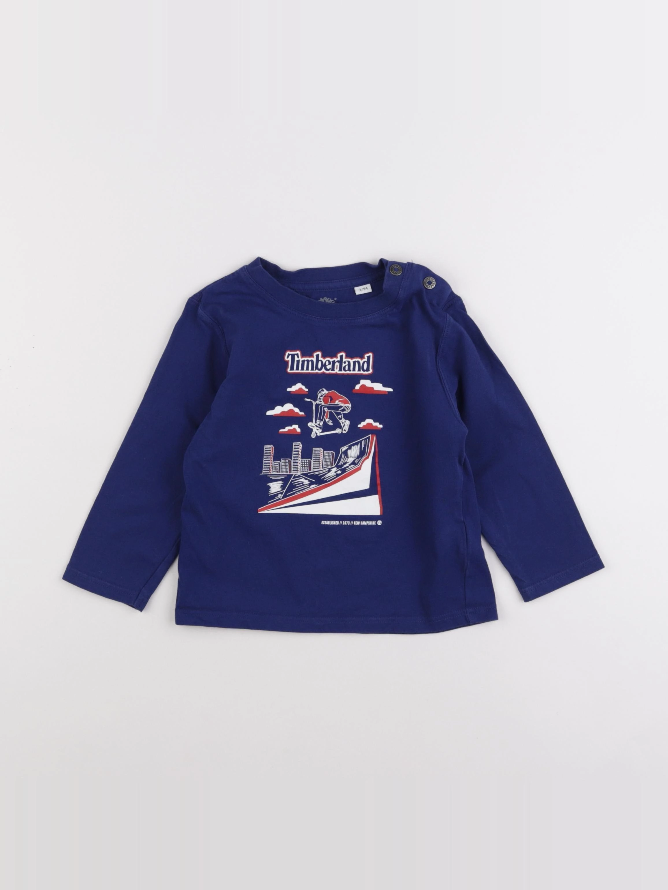 Timberland - tee-shirt bleu - 3 ans