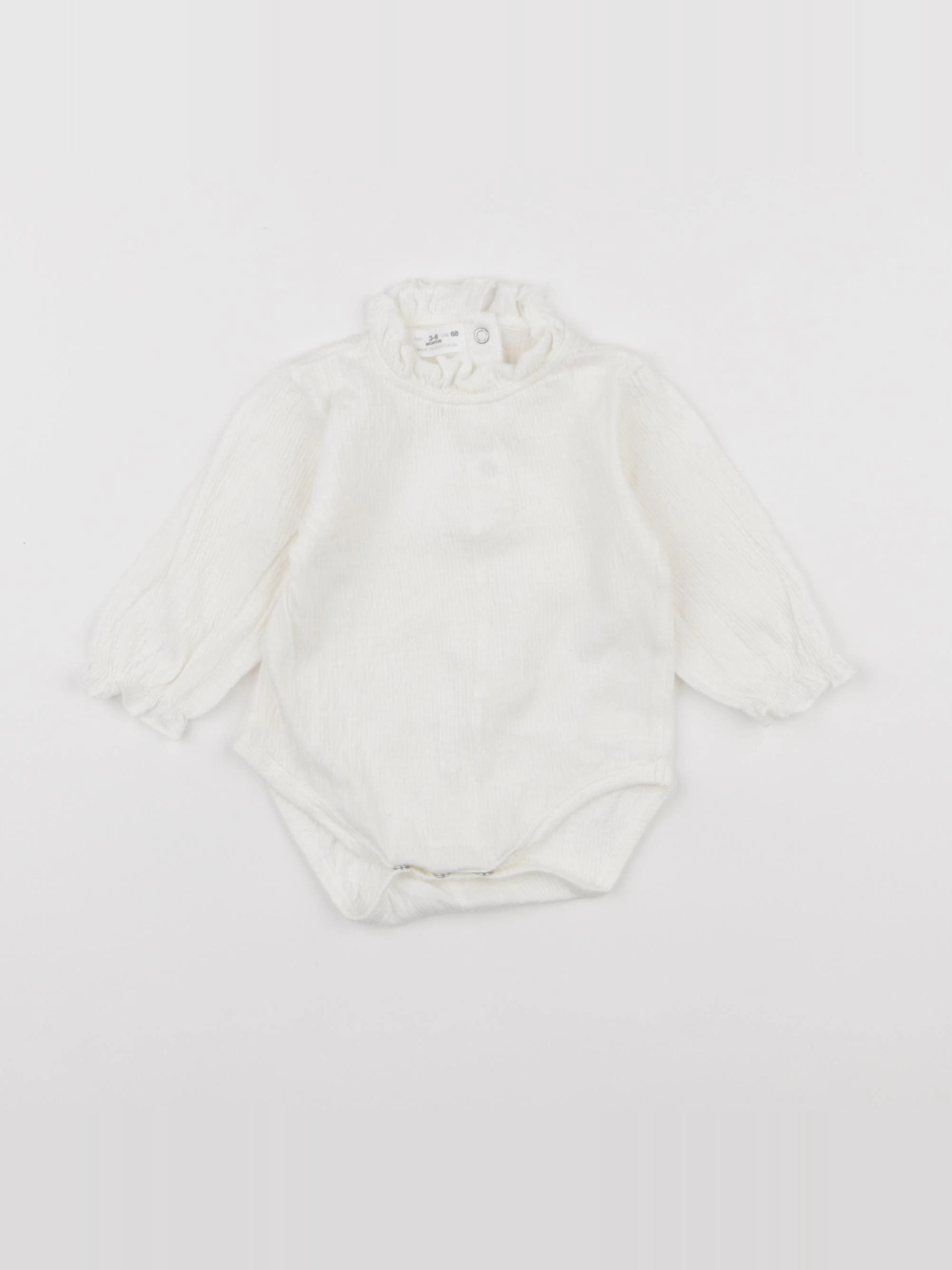 Zara - body à col blanc - 3/6 mois