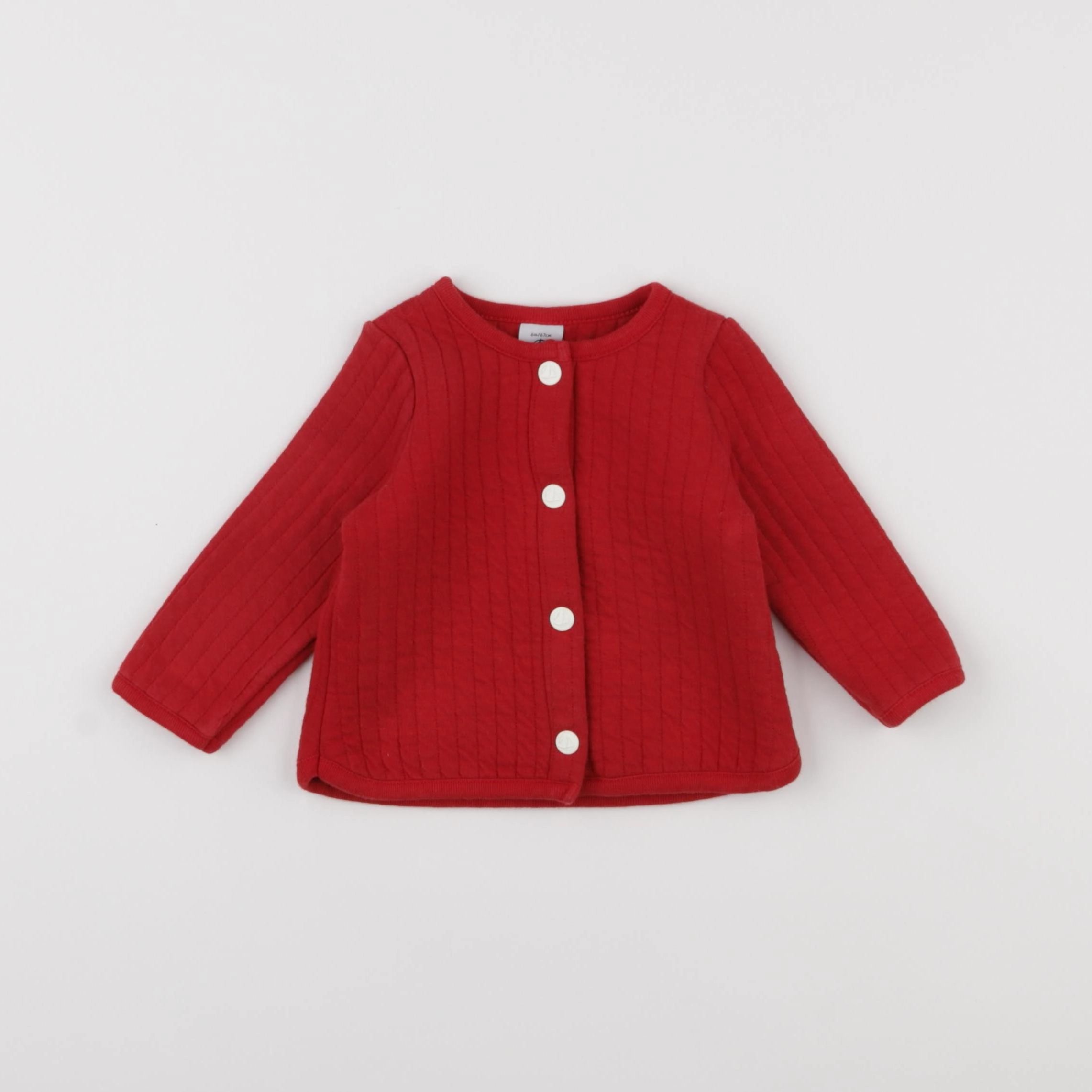 Petit Bateau - sweat rouge - 6 mois