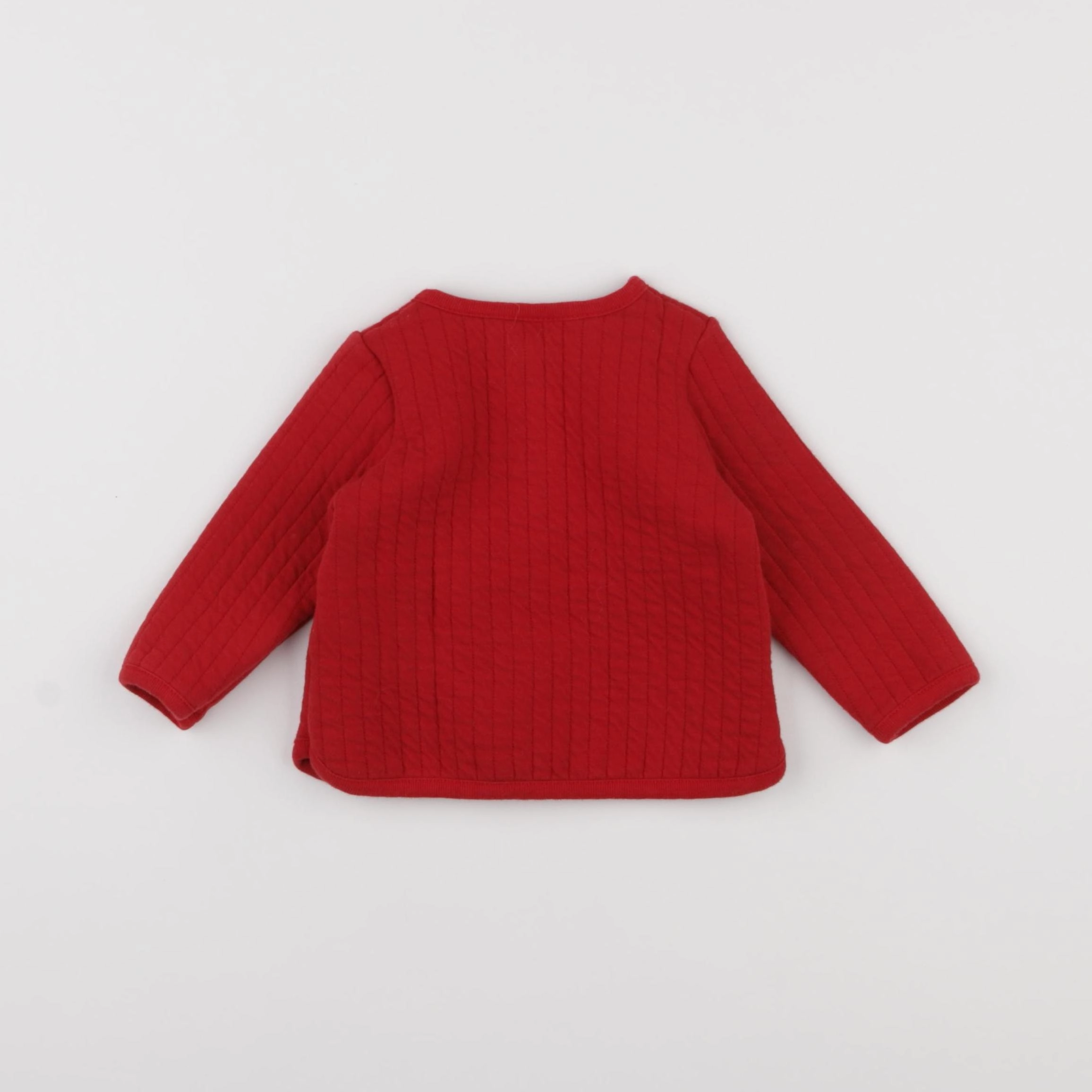 Petit Bateau - sweat rouge - 6 mois