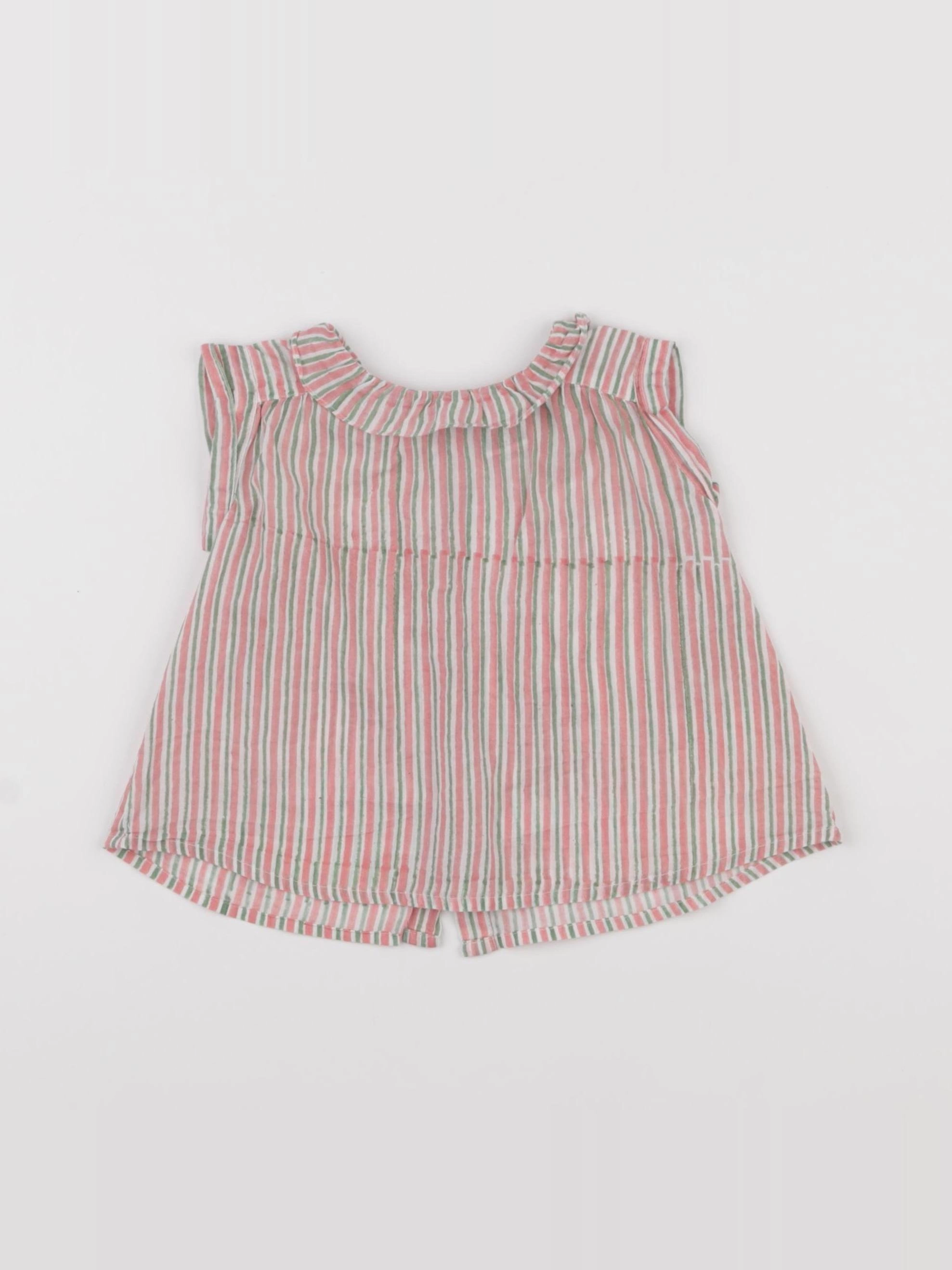 Bonton - blouse rose - 6 mois