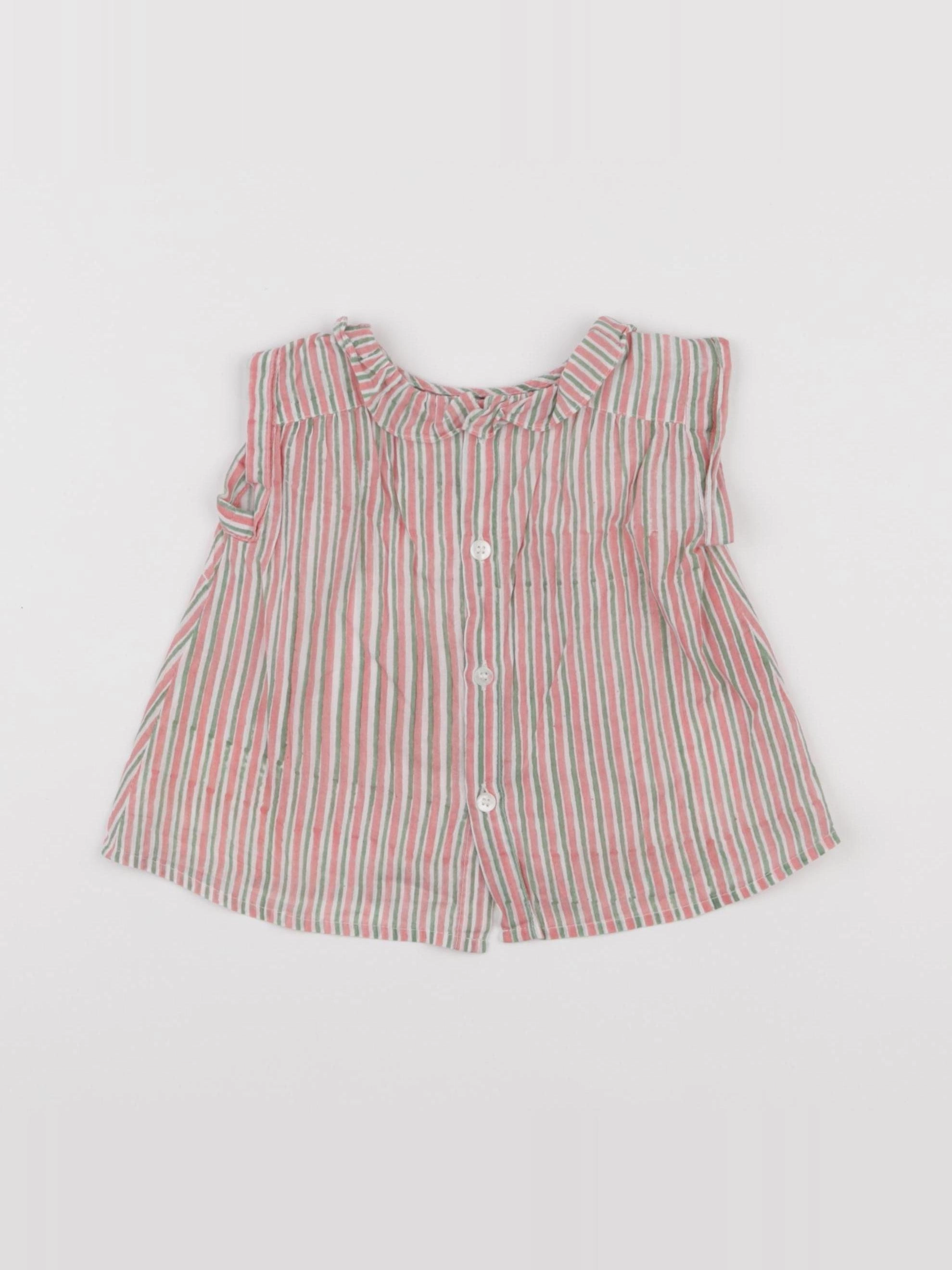 Bonton - blouse rose - 6 mois
