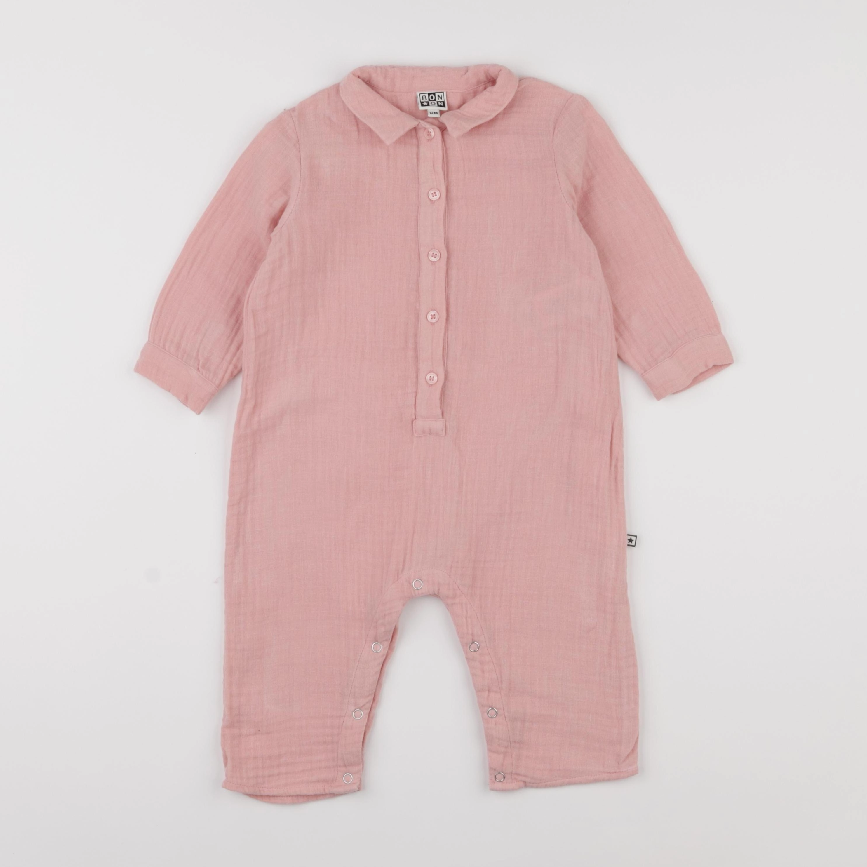 Bonton - combinaison rose - 12 mois