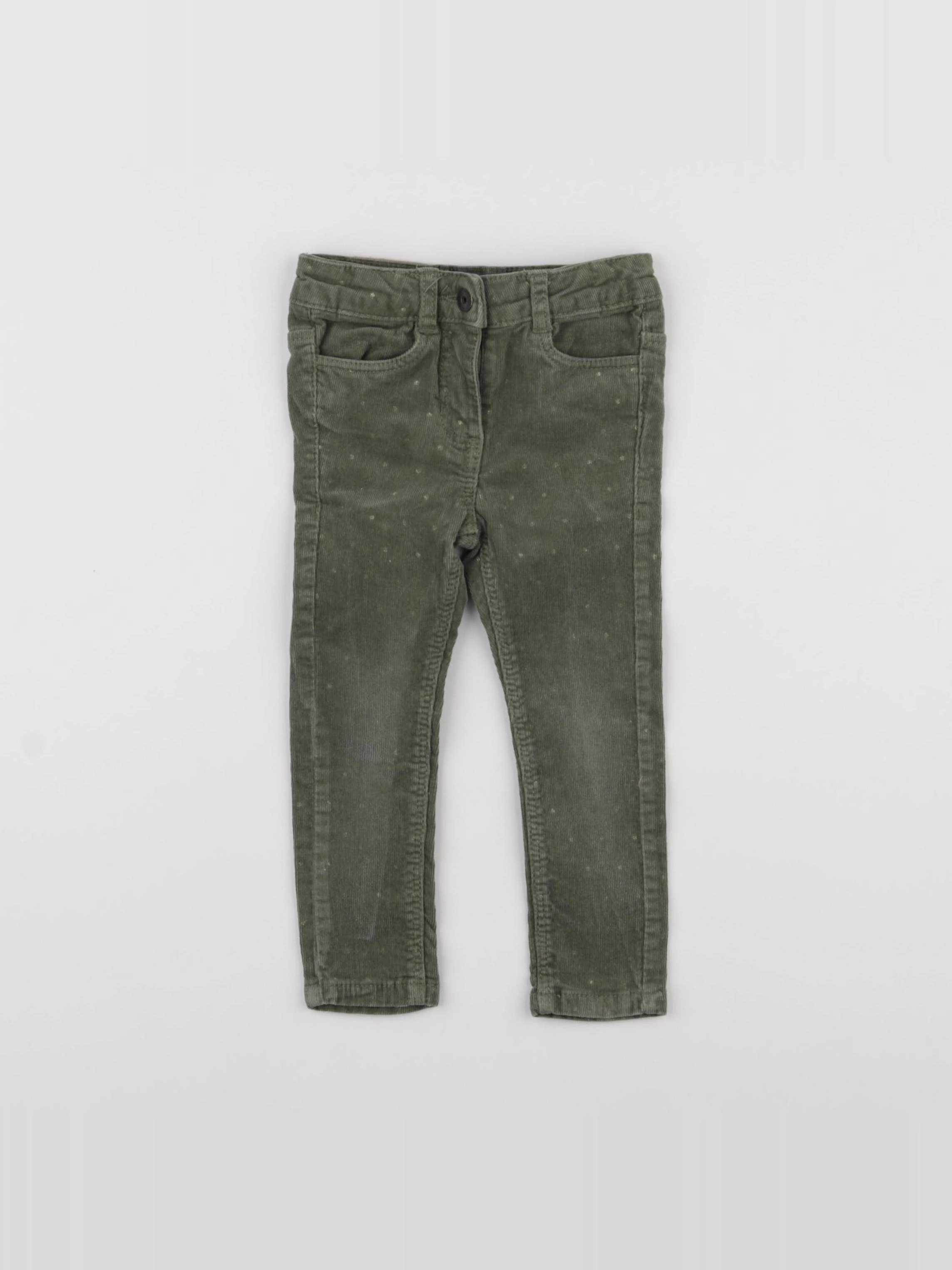 Vertbaudet - pantalon vert, or - 2 ans