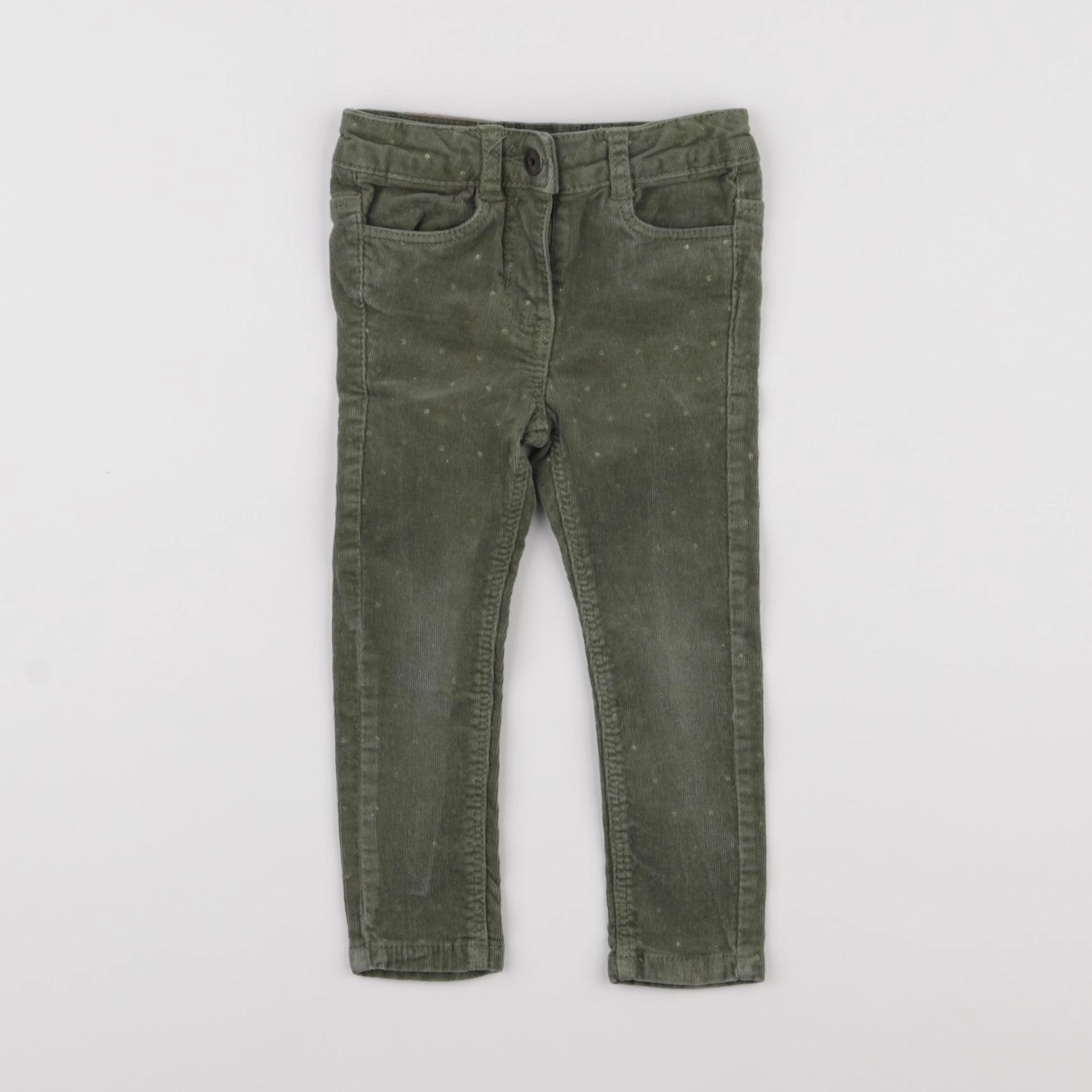 Vertbaudet - pantalon vert, or - 2 ans