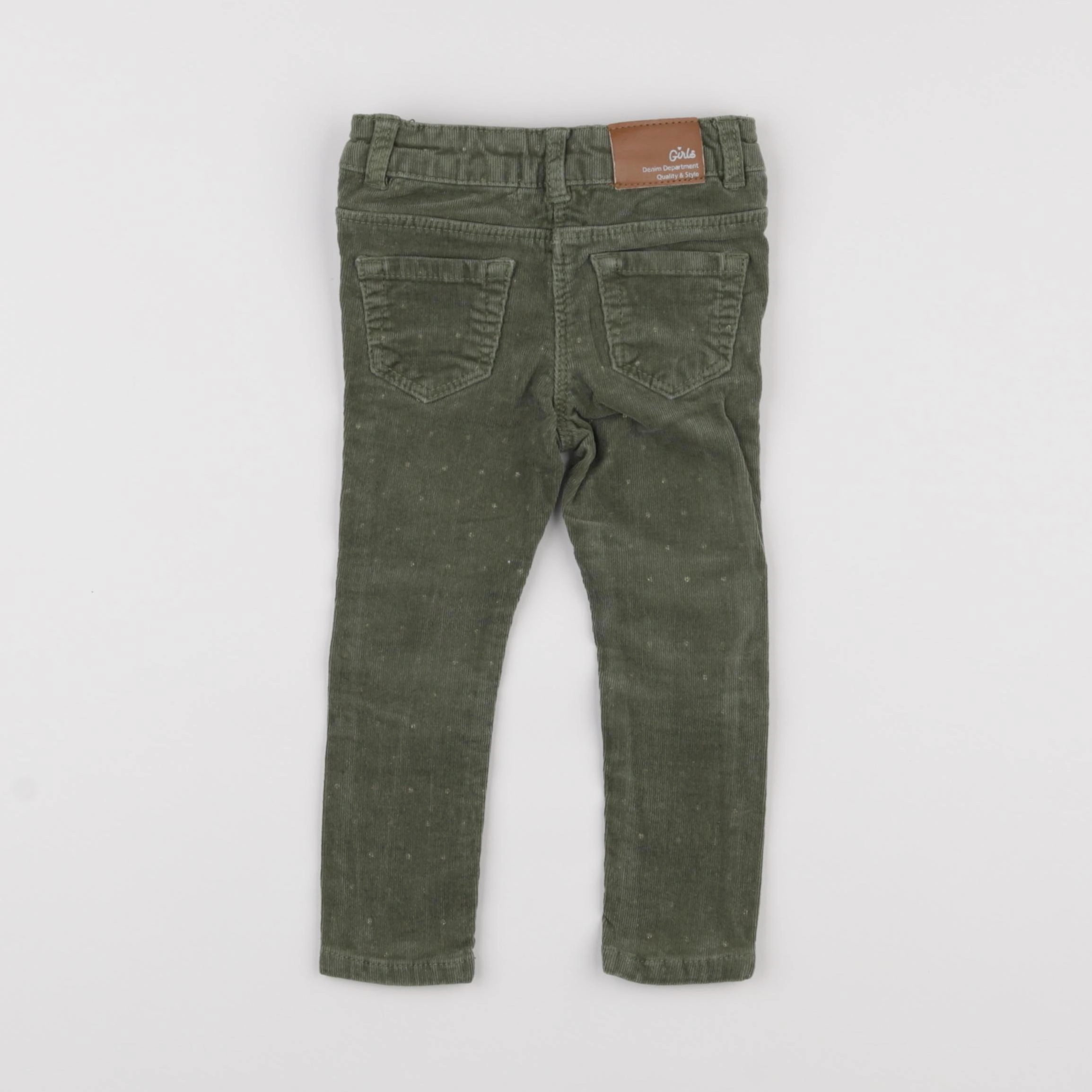 Vertbaudet - pantalon vert, or - 2 ans