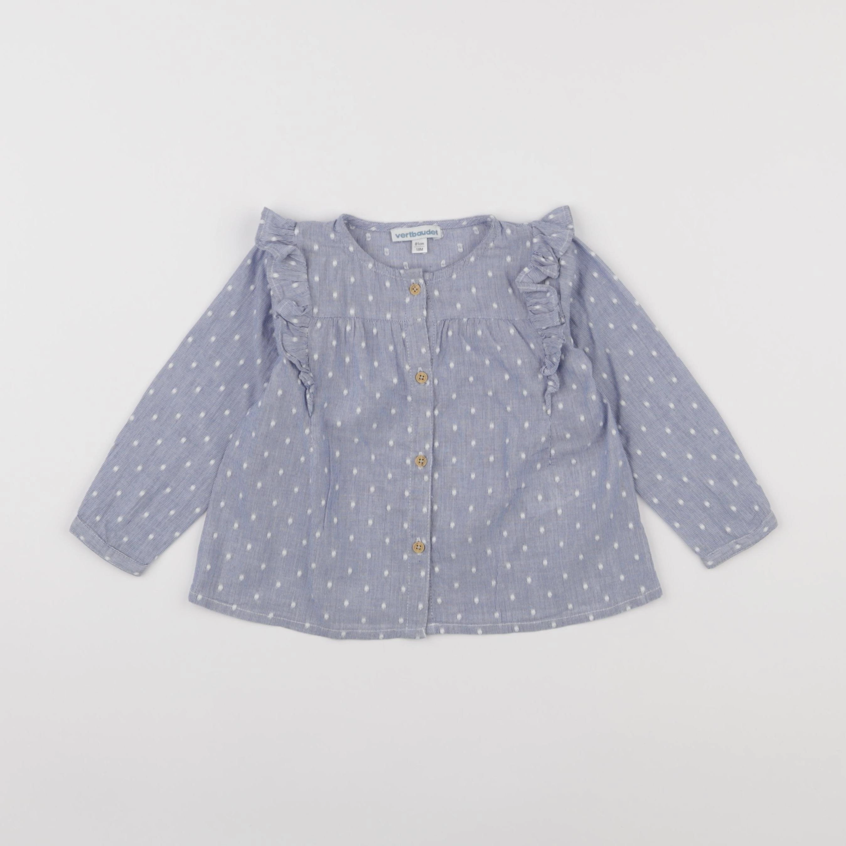 Vertbaudet - blouse bleu - 18 mois