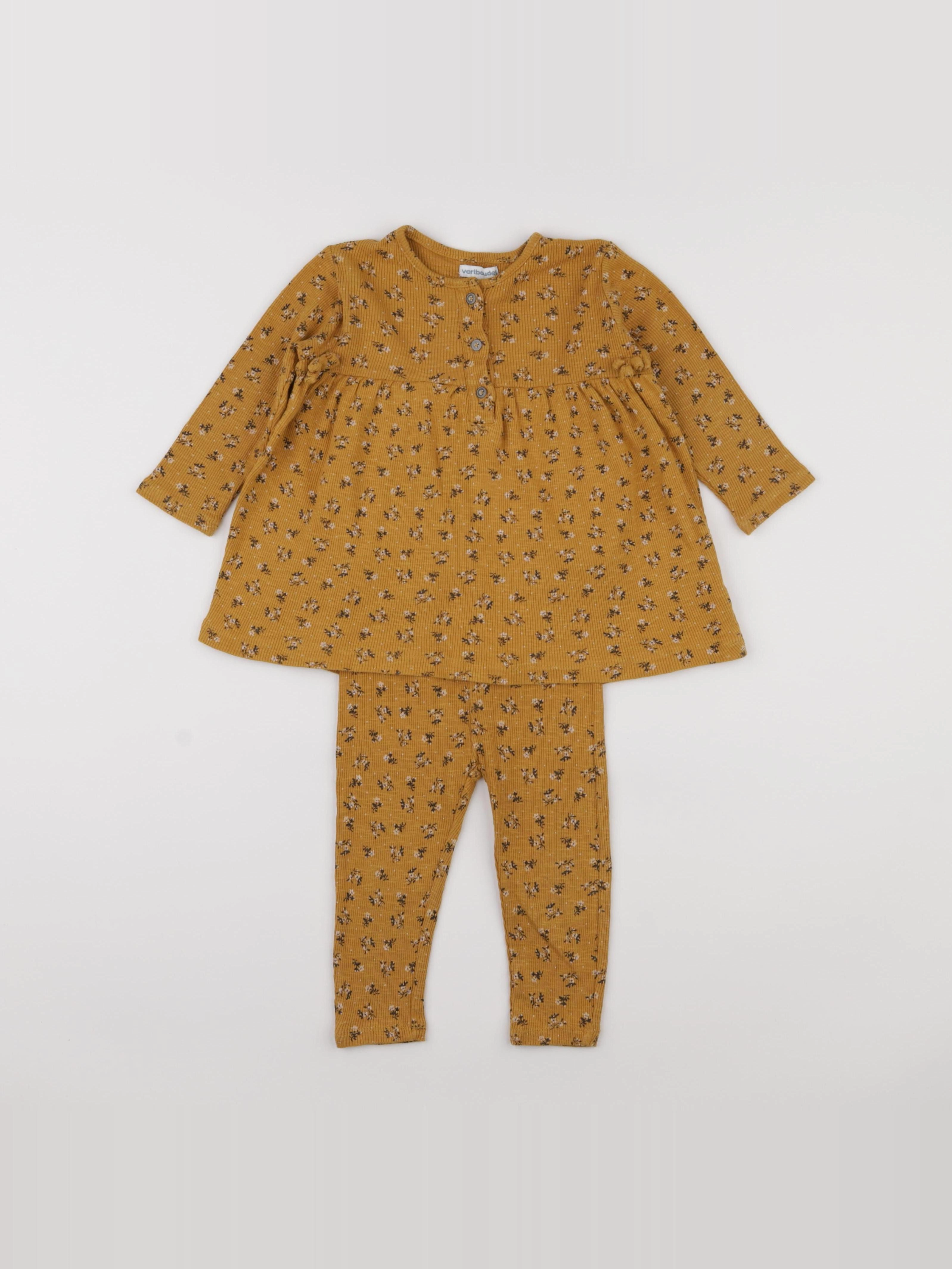 Vertbaudet - ensemble marron - 18 mois