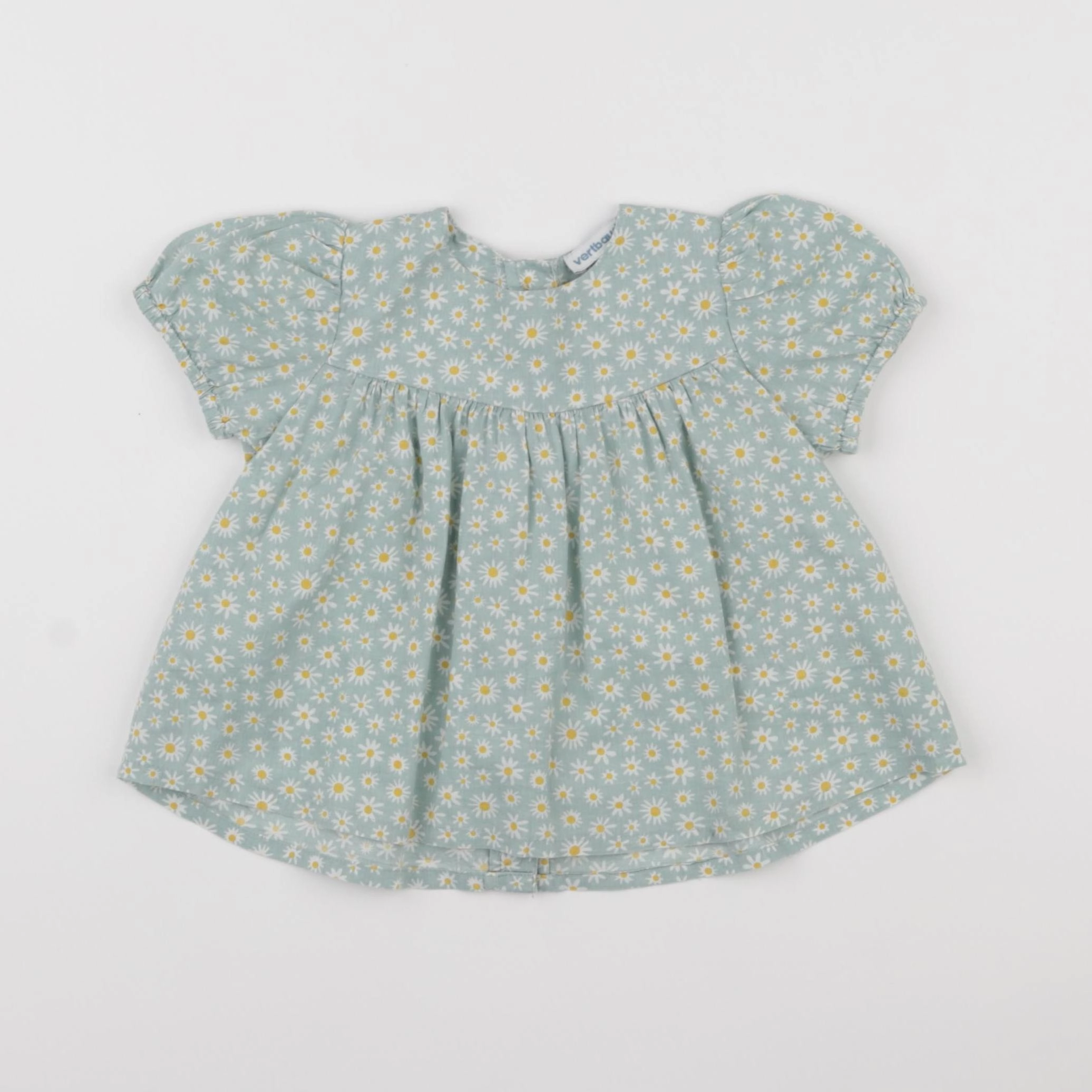 Vertbaudet - blouse vert - 9 mois