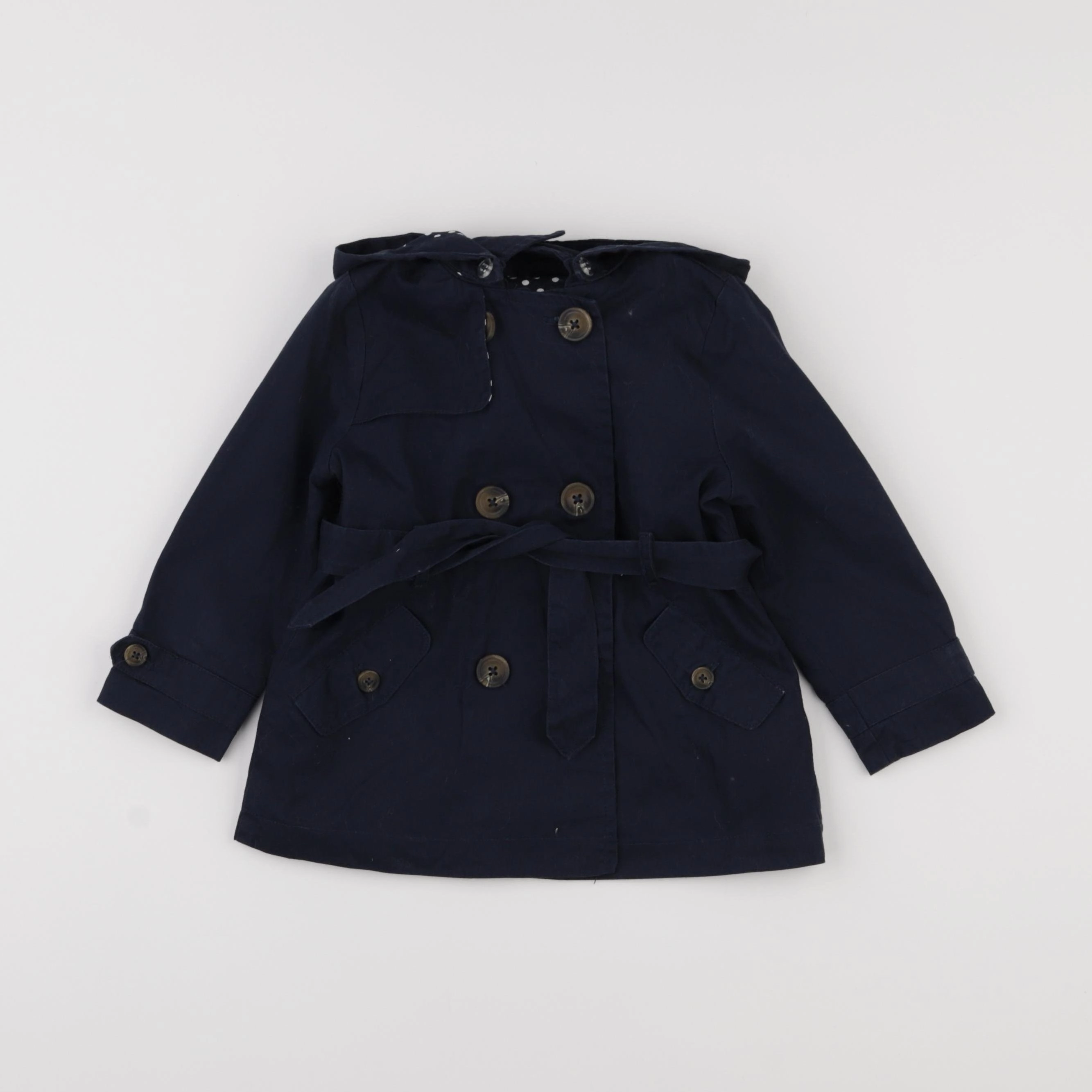 Vertbaudet - trench bleu - 2 ans