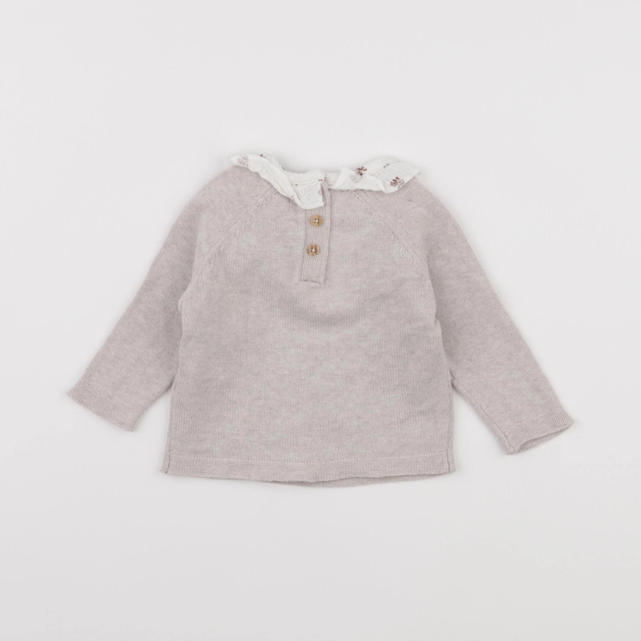 Vertbaudet - pull marron - 3 mois