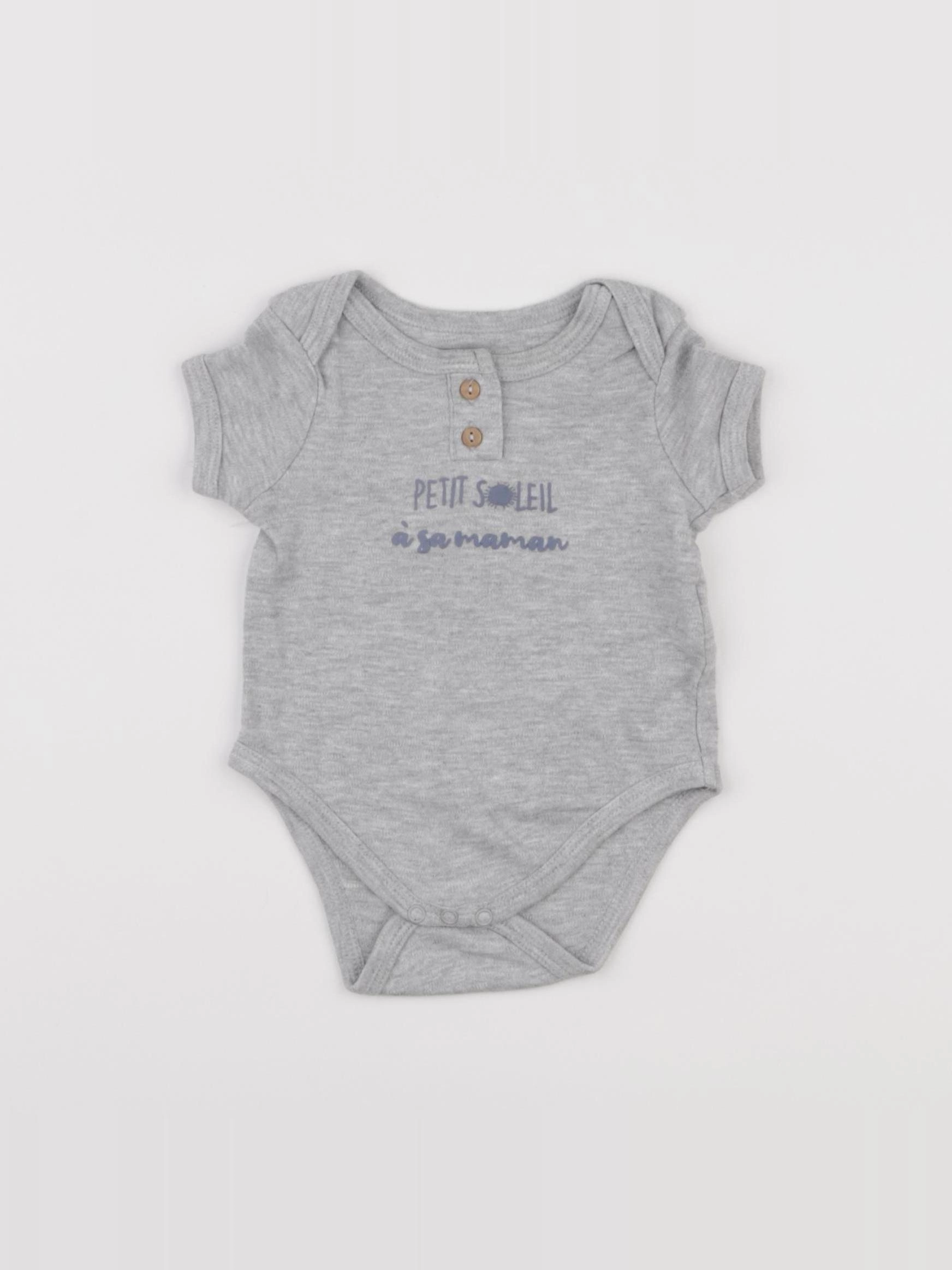 Vertbaudet - body gris - 3 mois