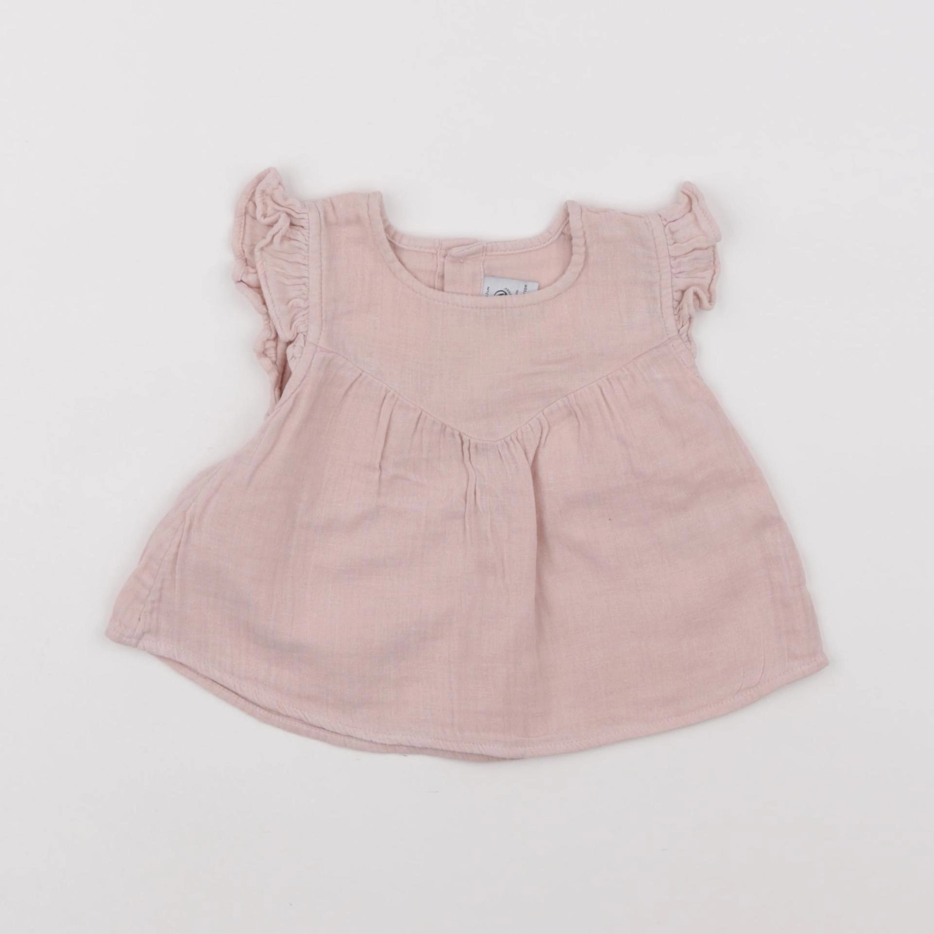 Petit Bateau - blouse rose - 6 mois