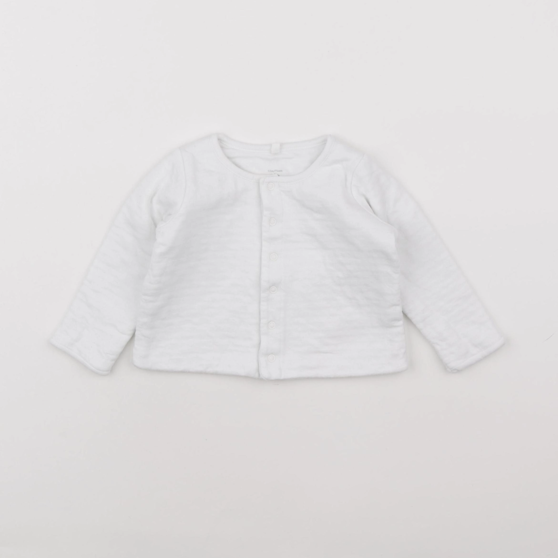 Petit Bateau - gilet blanc - 12 mois