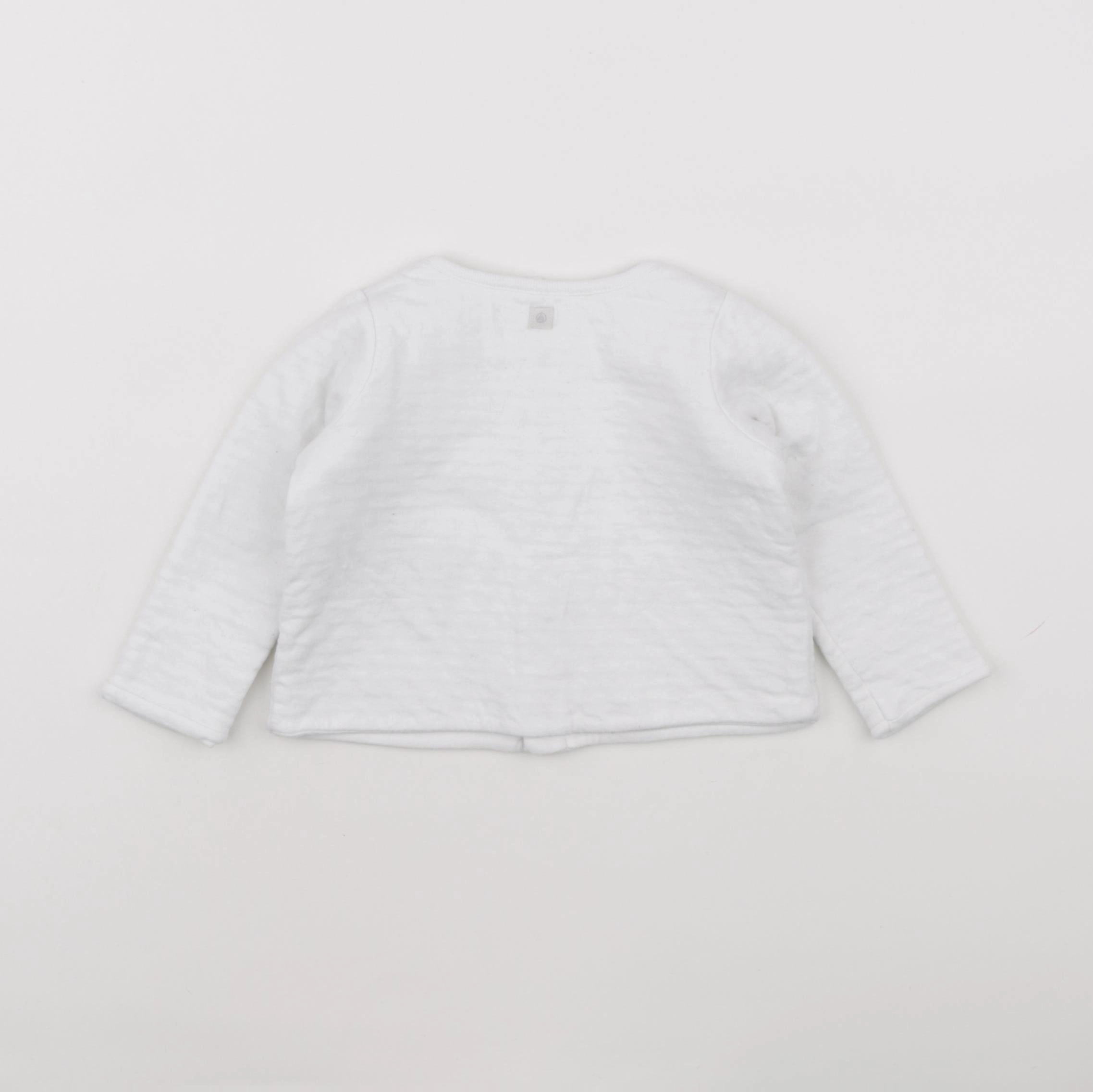 Petit Bateau - gilet blanc - 12 mois