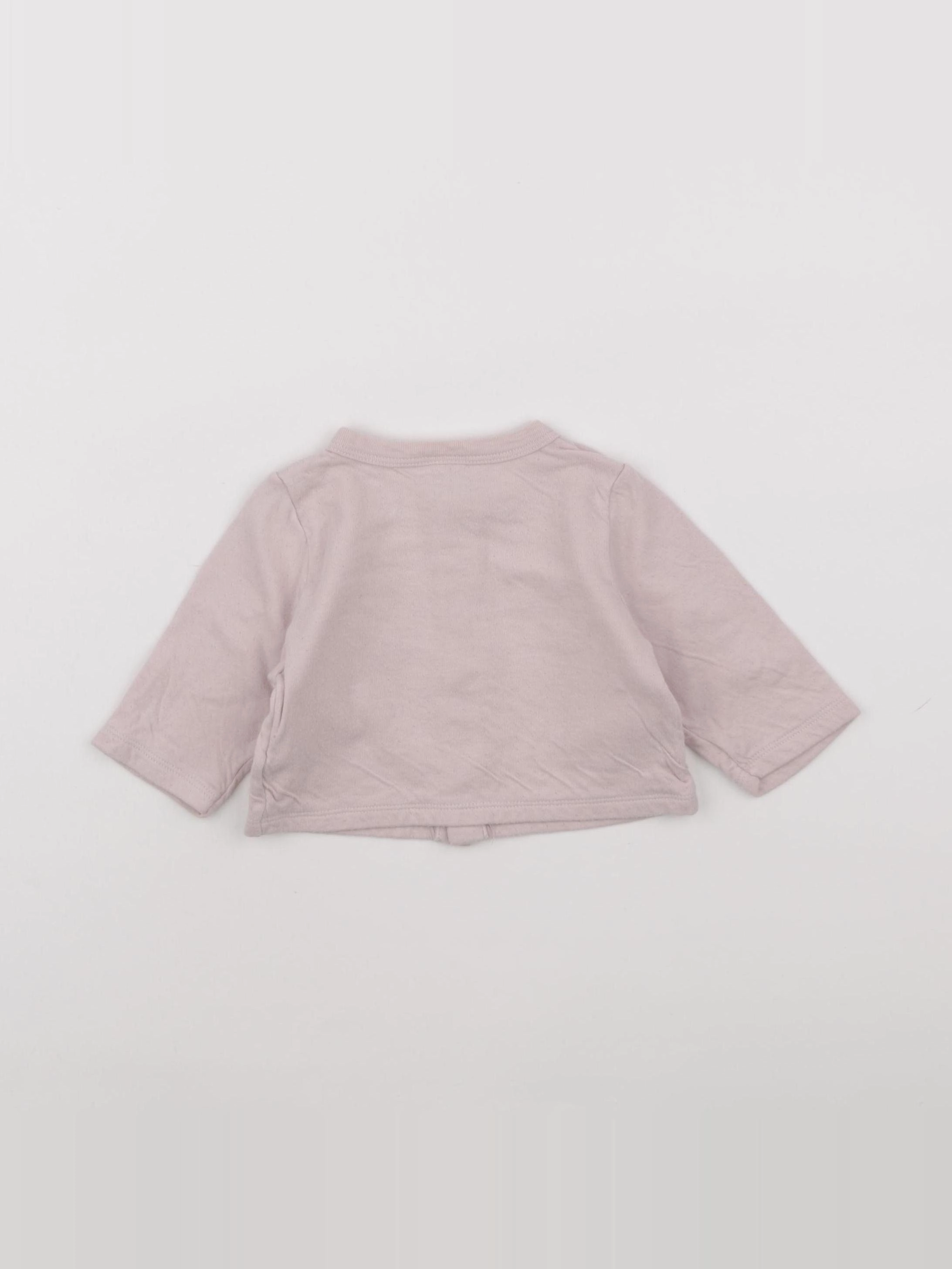 Petit Bateau - gilet rose - 6 mois