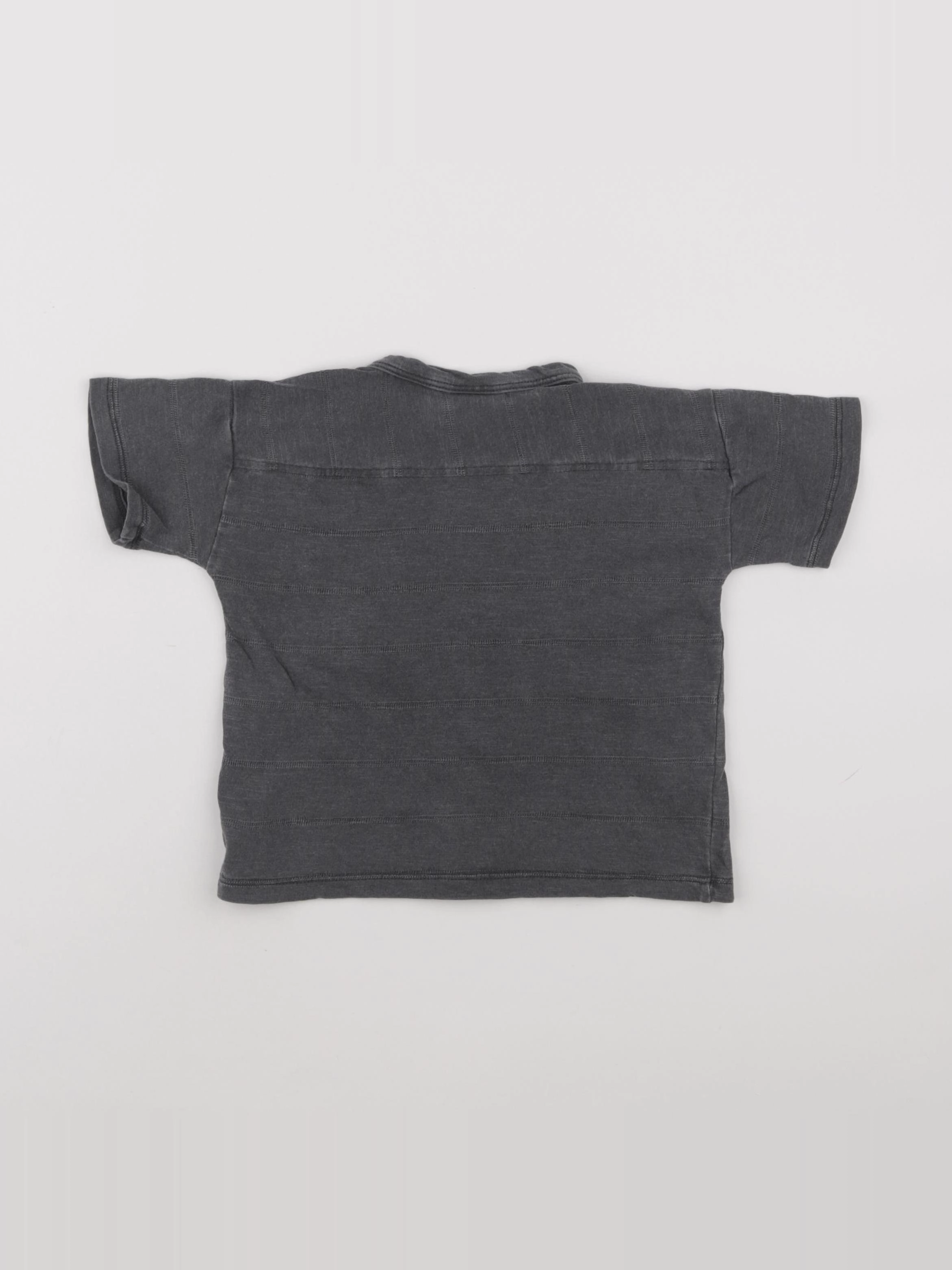 Zara - tee-shirt gris - 6/9 mois