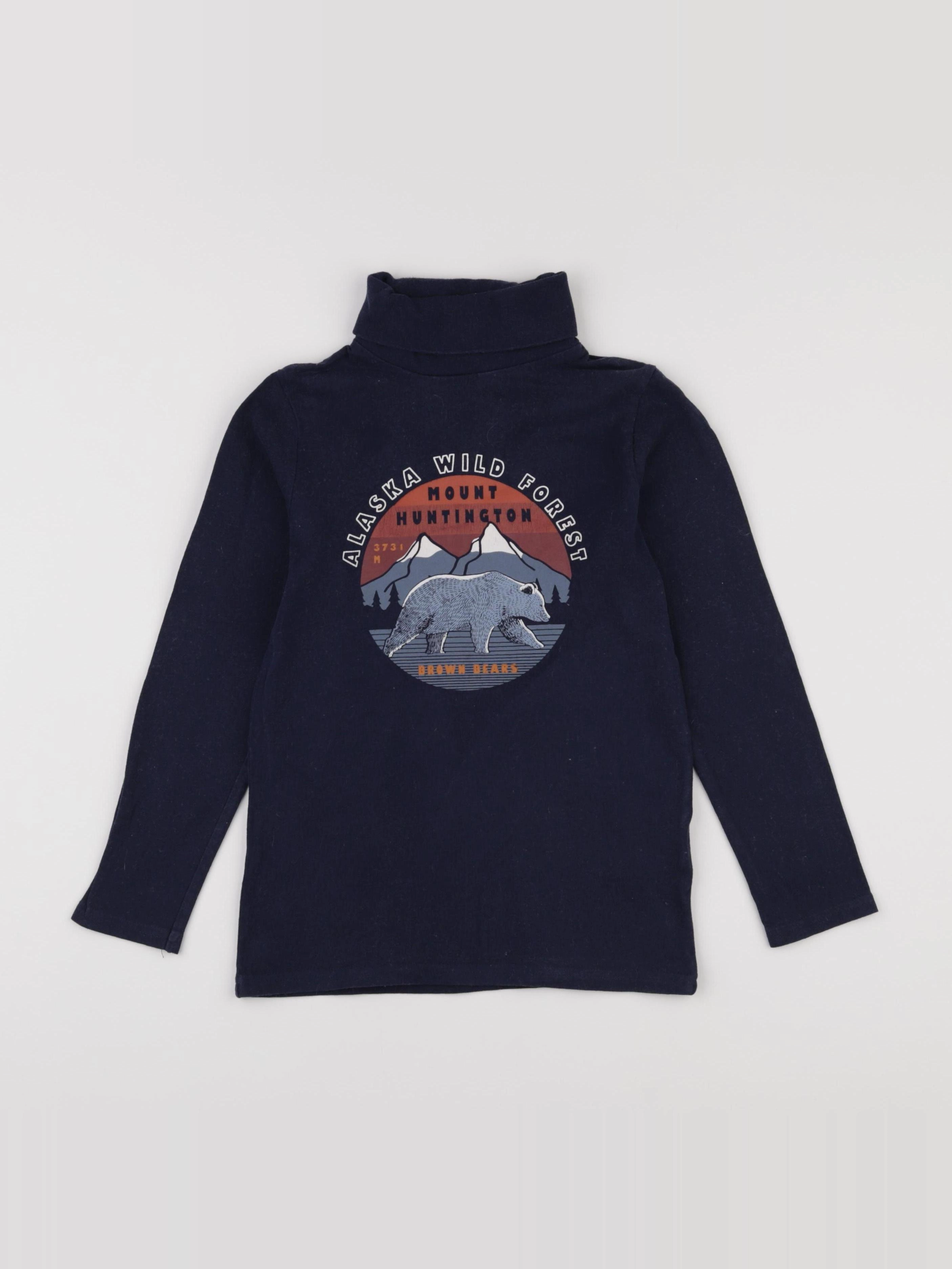 Vertbaudet - sous-pull bleu - 8 ans