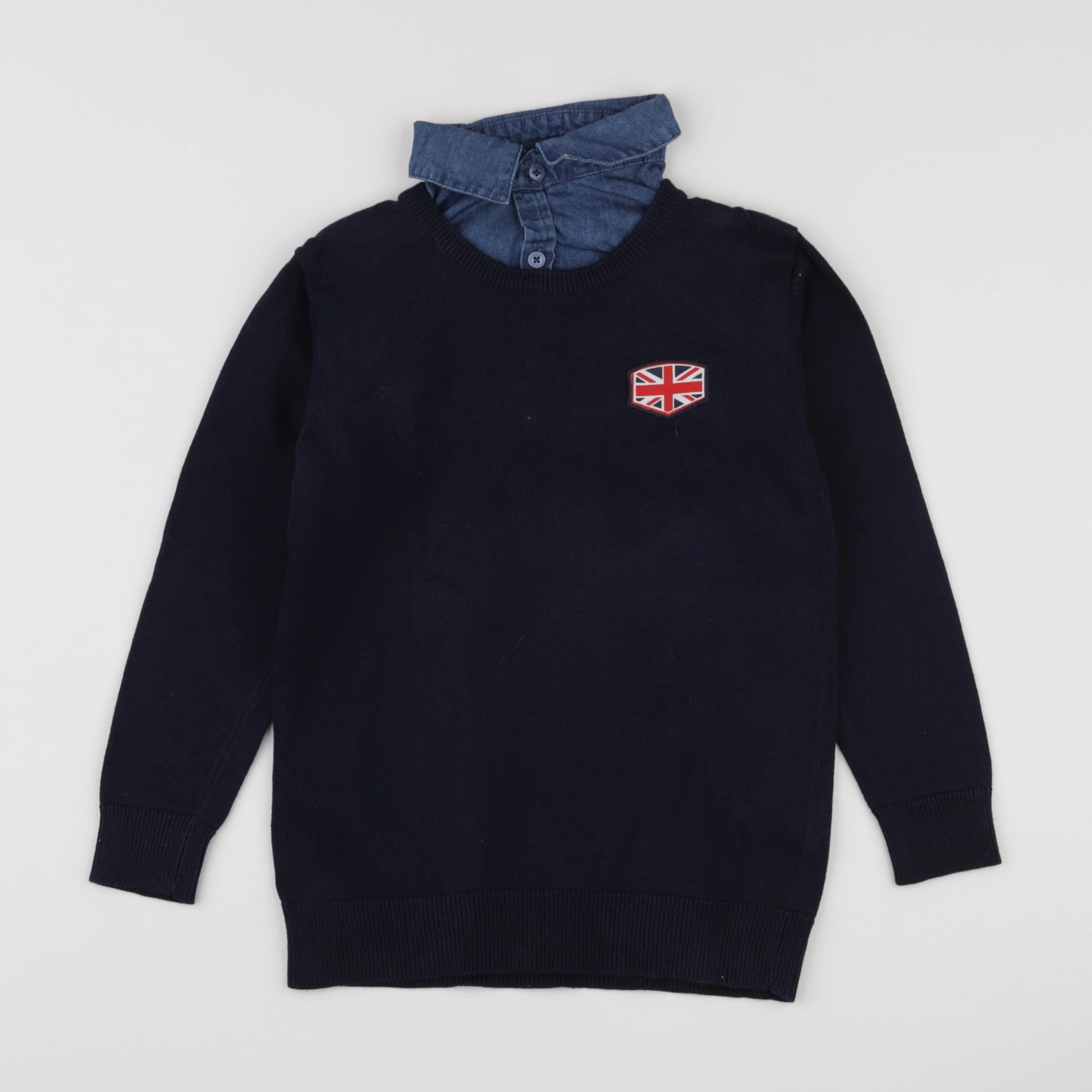 Vertbaudet - pull bleu - 8 ans