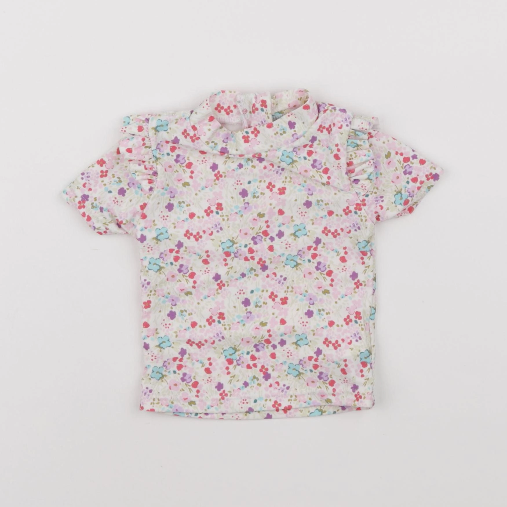 Vertbaudet - tee-shirt de bain multicolore - 6 mois