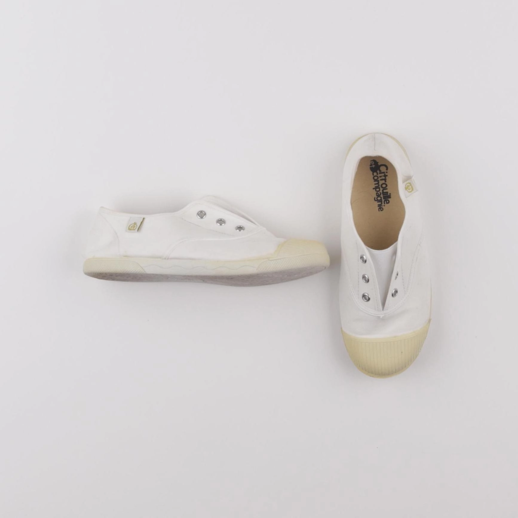 Citrouille et compagnie  - tennis élastiqué blanc - pointure 31