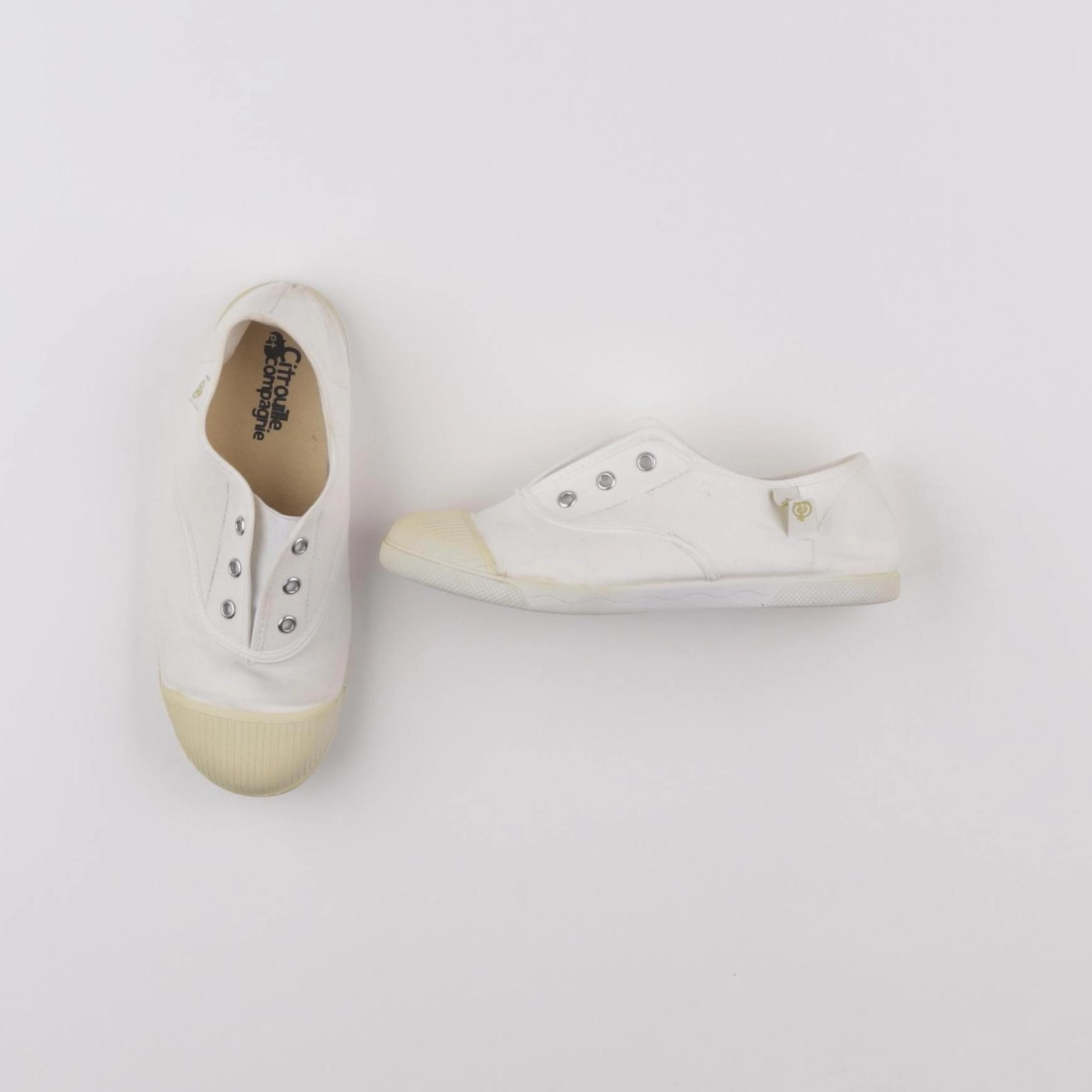 Citrouille et compagnie  - tennis élastiqué blanc - pointure 31