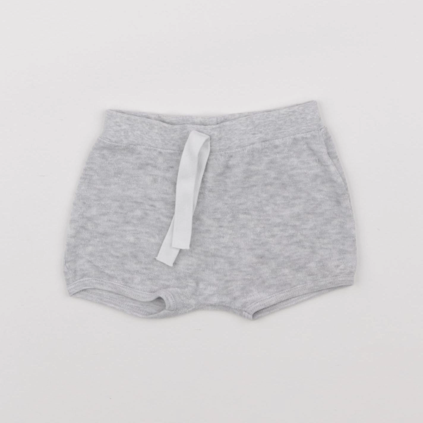 Petit Bateau - short gris - 6 mois
