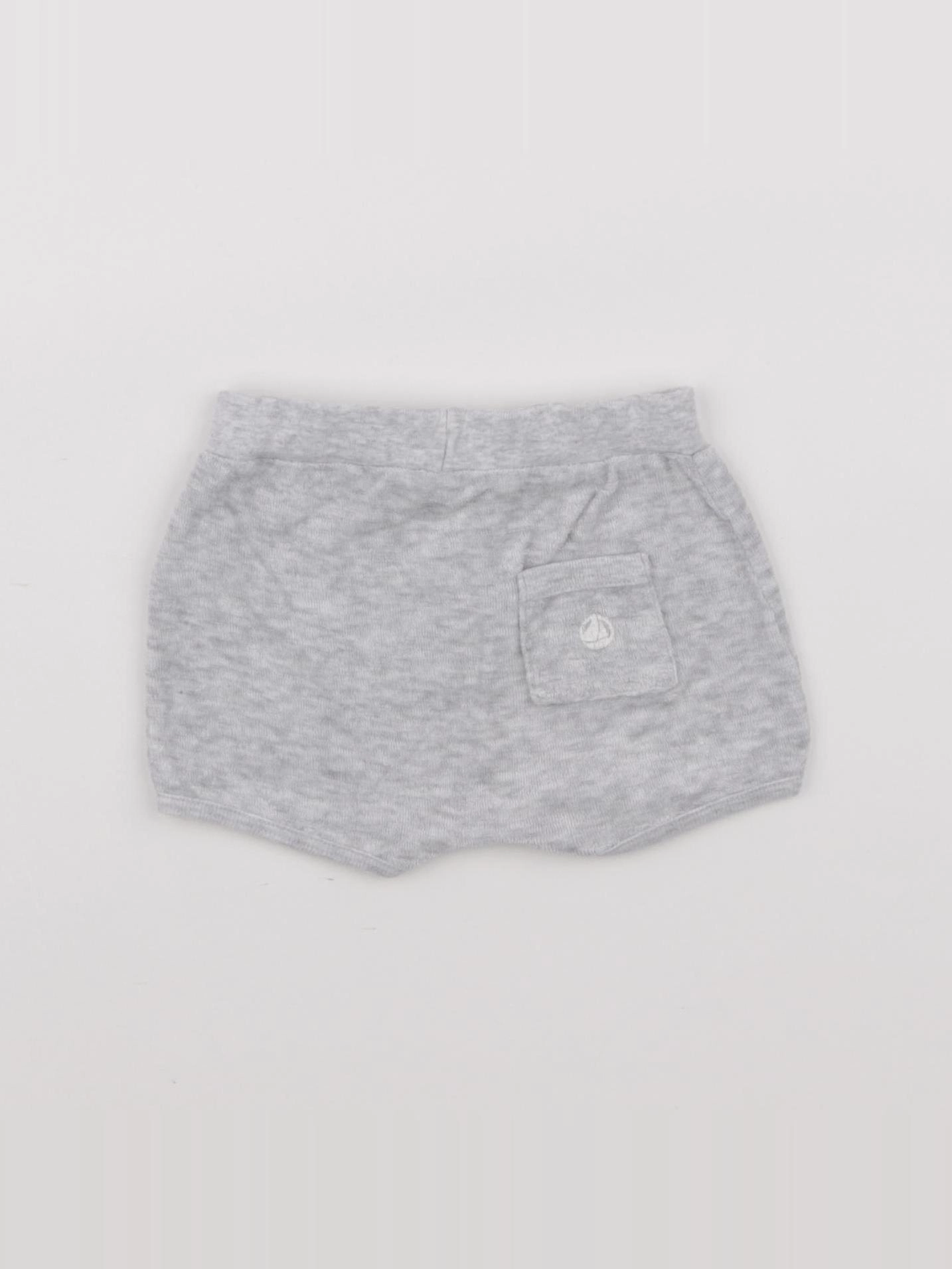 Petit Bateau - short gris - 6 mois