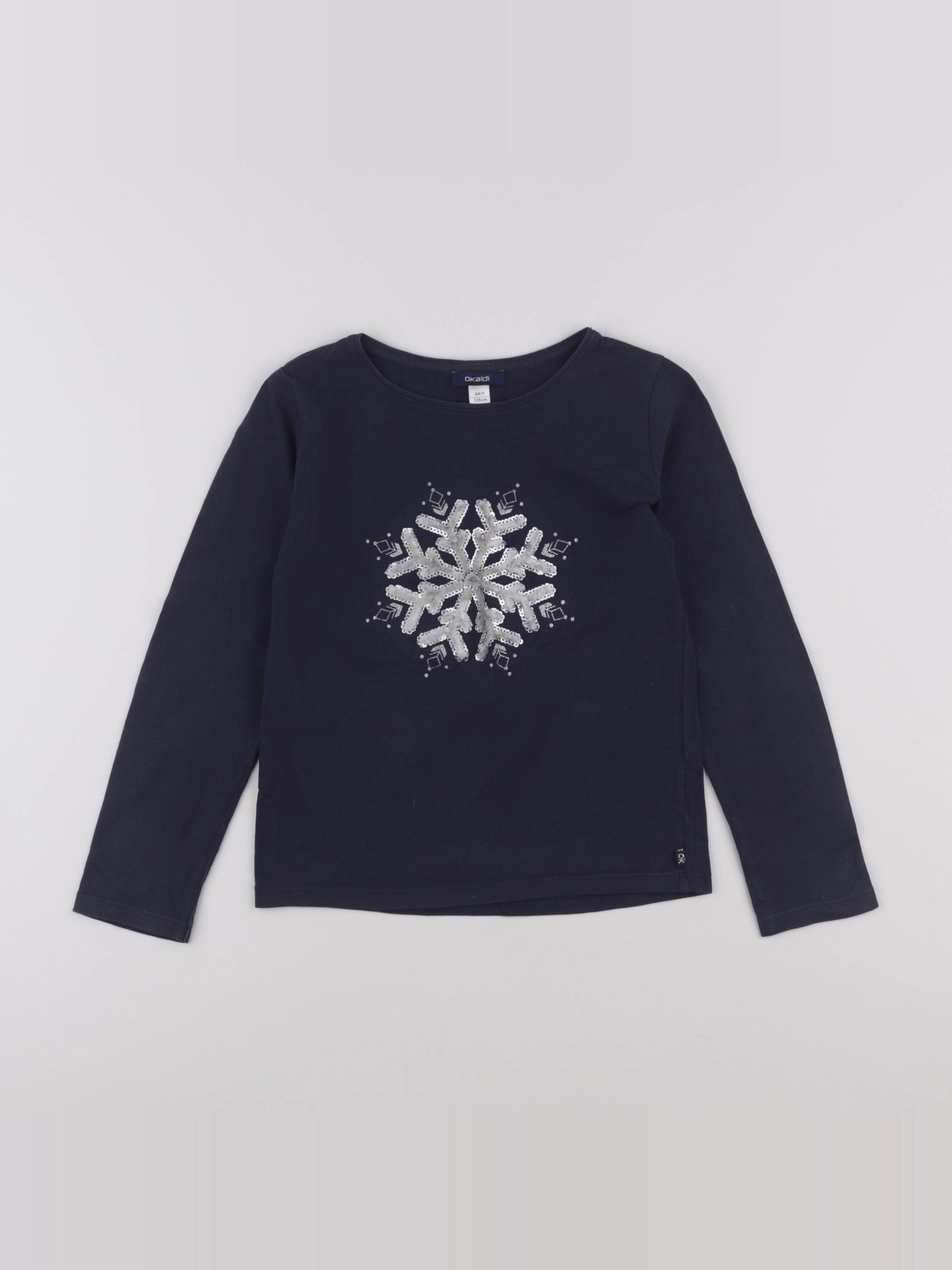 Okaidi - tee-shirt bleu - 8 ans