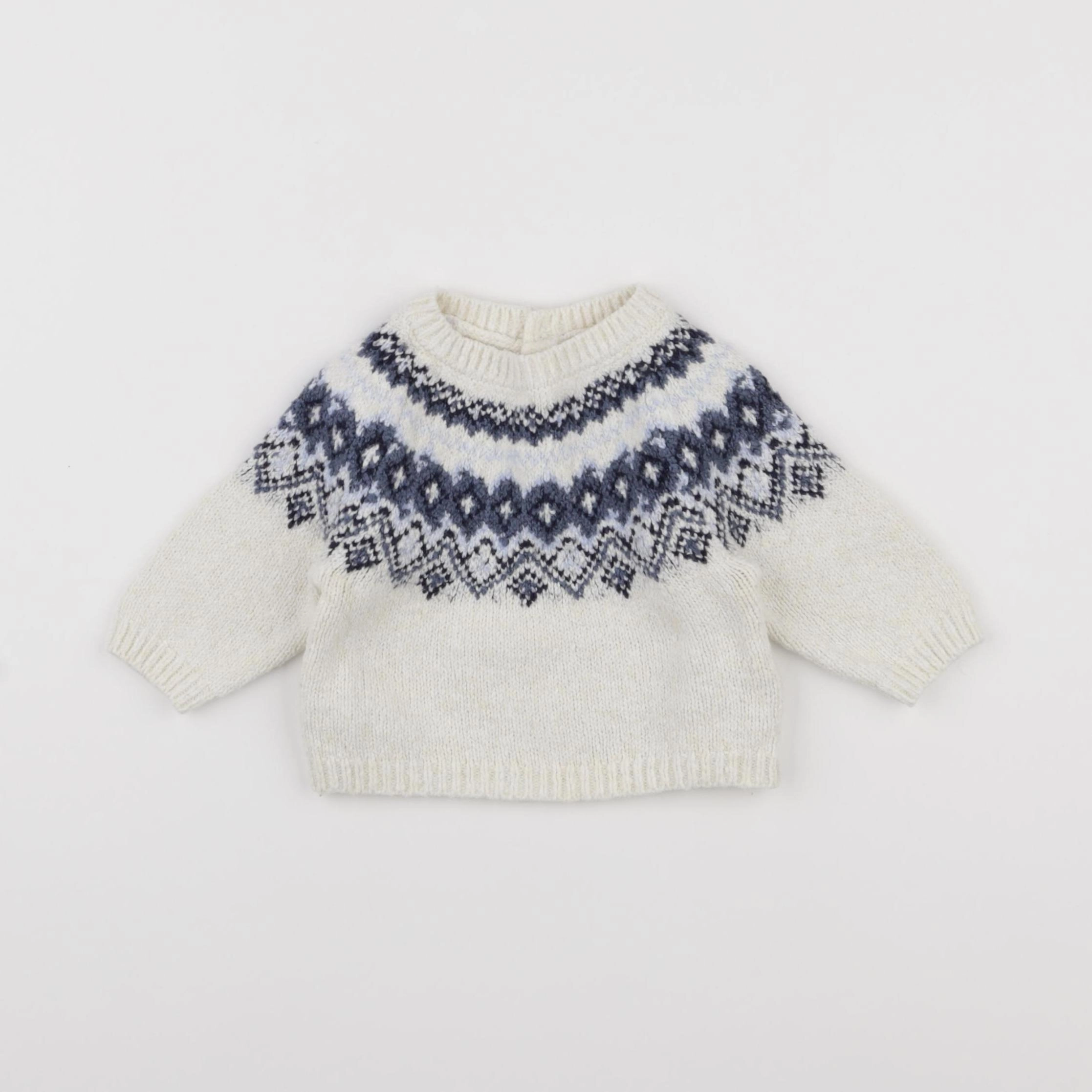 Vertbaudet - pull blanc - 3 mois