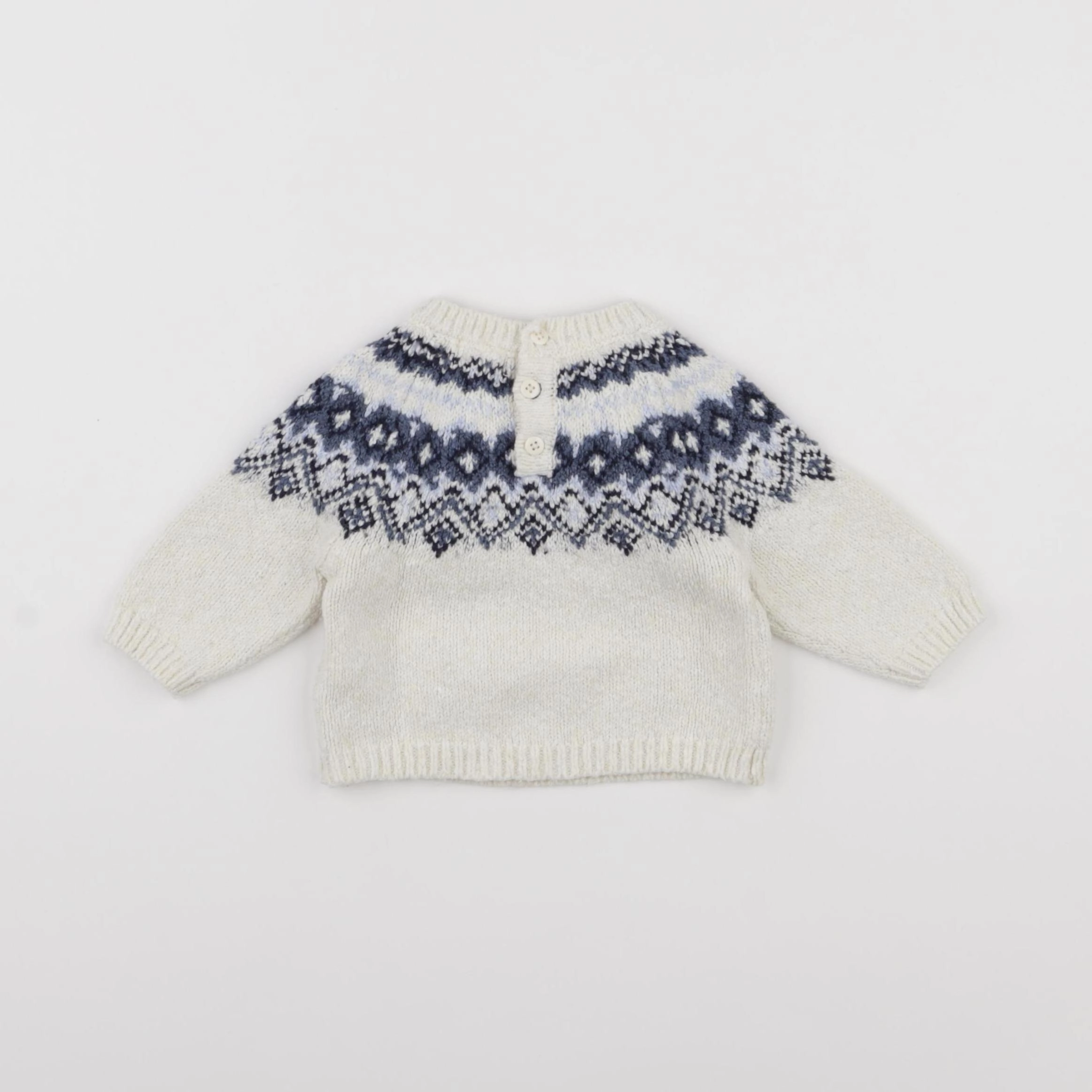 Vertbaudet - pull blanc - 3 mois