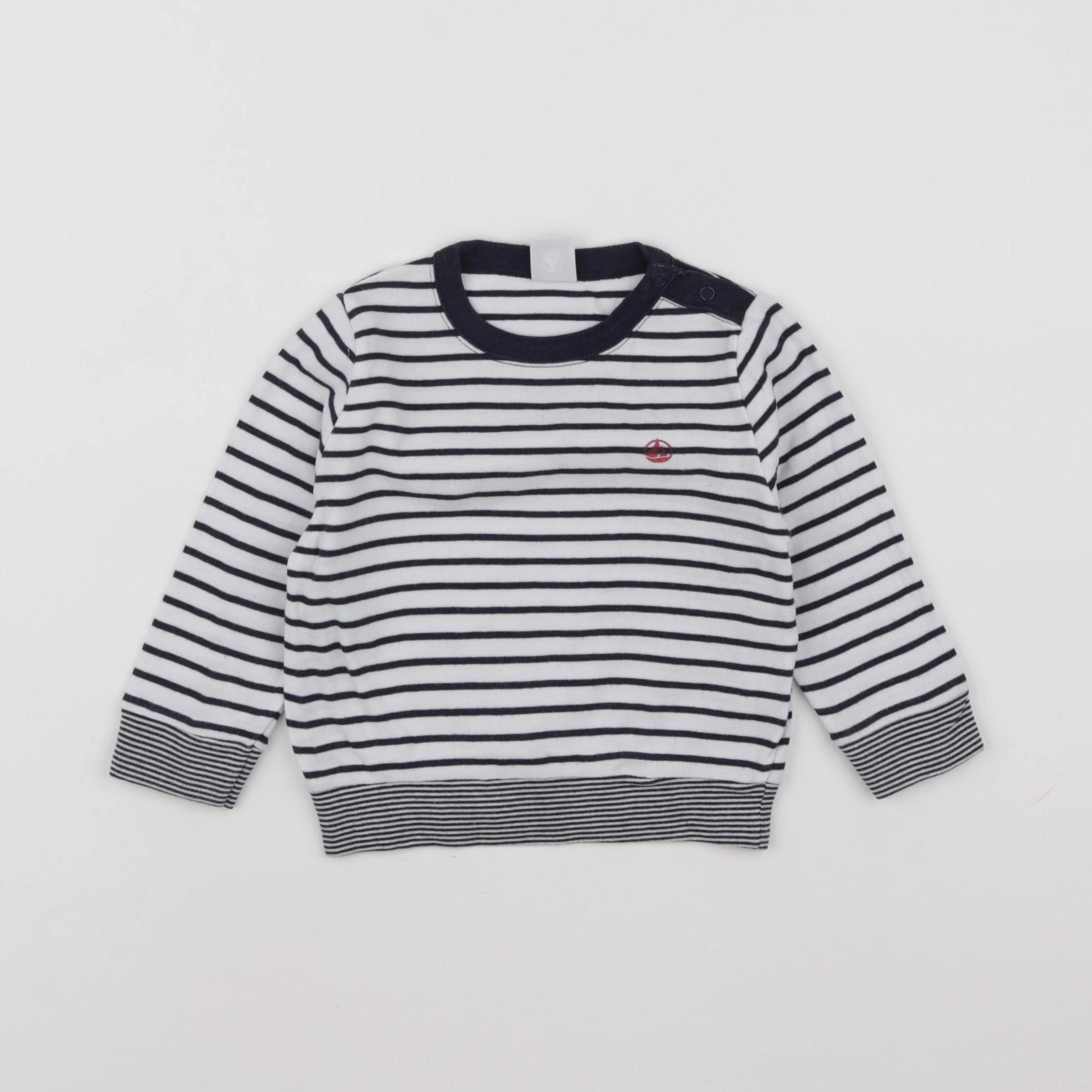 Petit Bateau - tee-shirt bleu - 18 mois