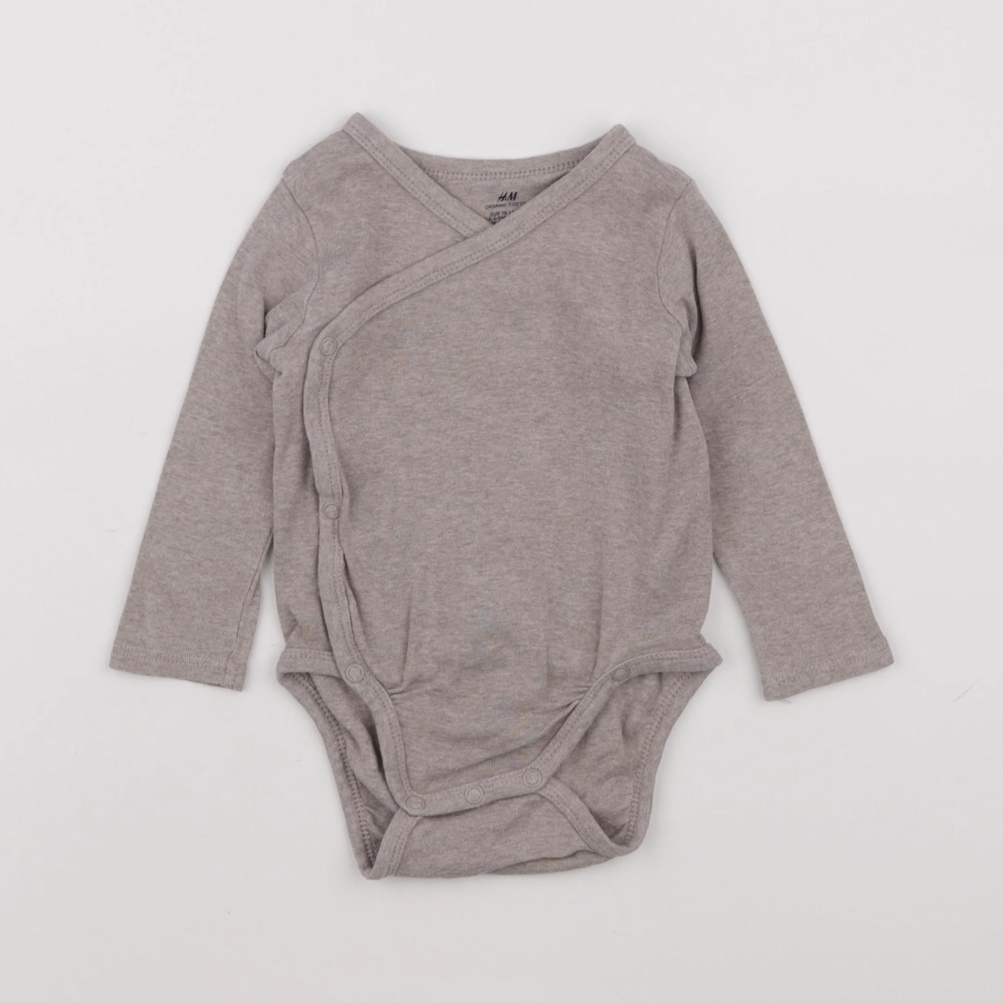 H&M - body marron - 6/9 mois